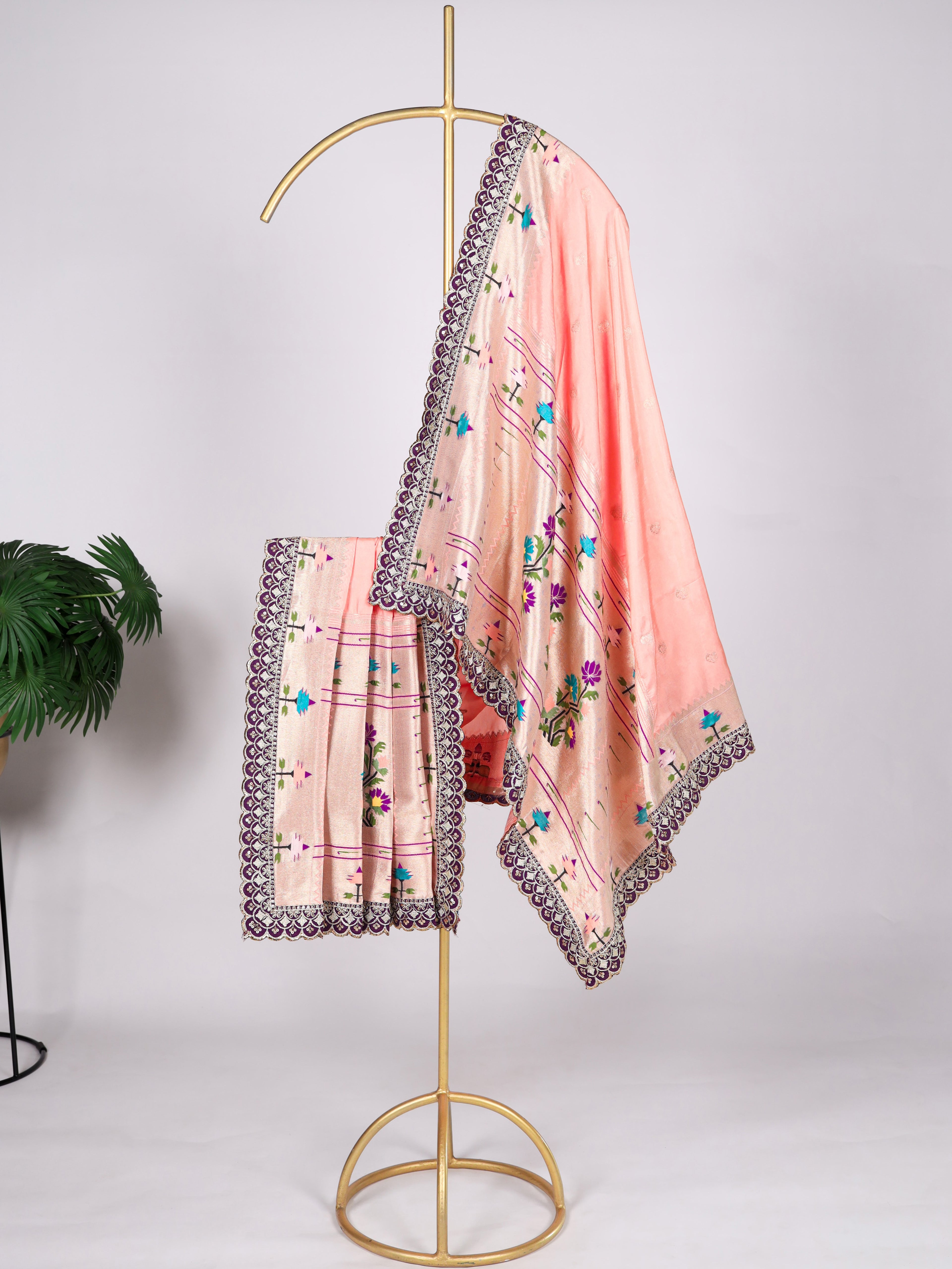 Jacquard Silk Embroidered Dupatta For Women