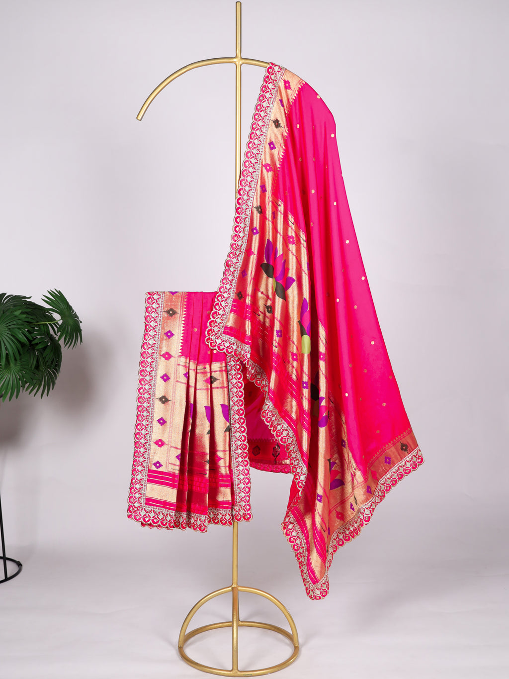 Jacquard Silk Embroidered Dupatta For Women