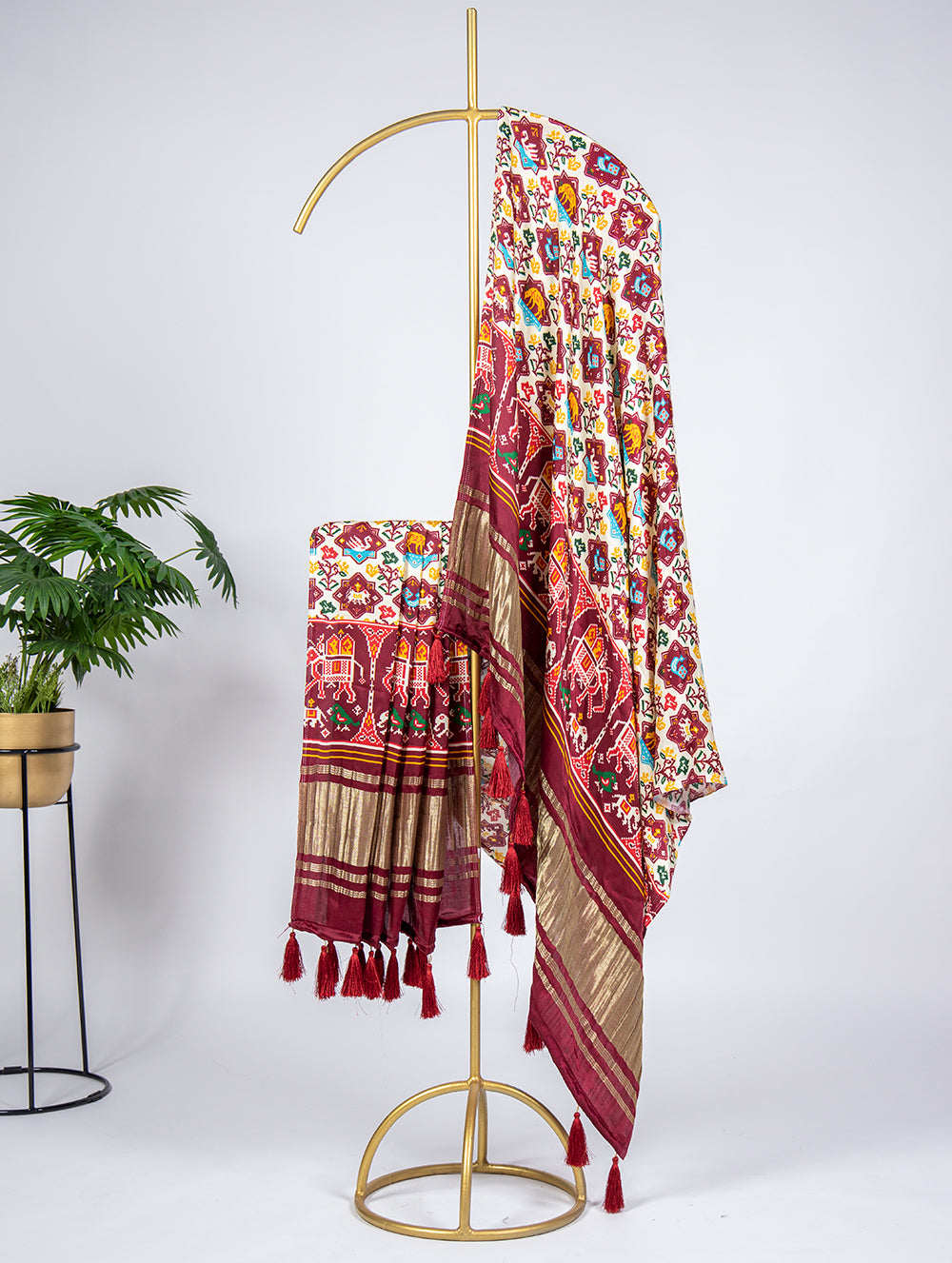 Pure Gaji Silk Printed Dupatta