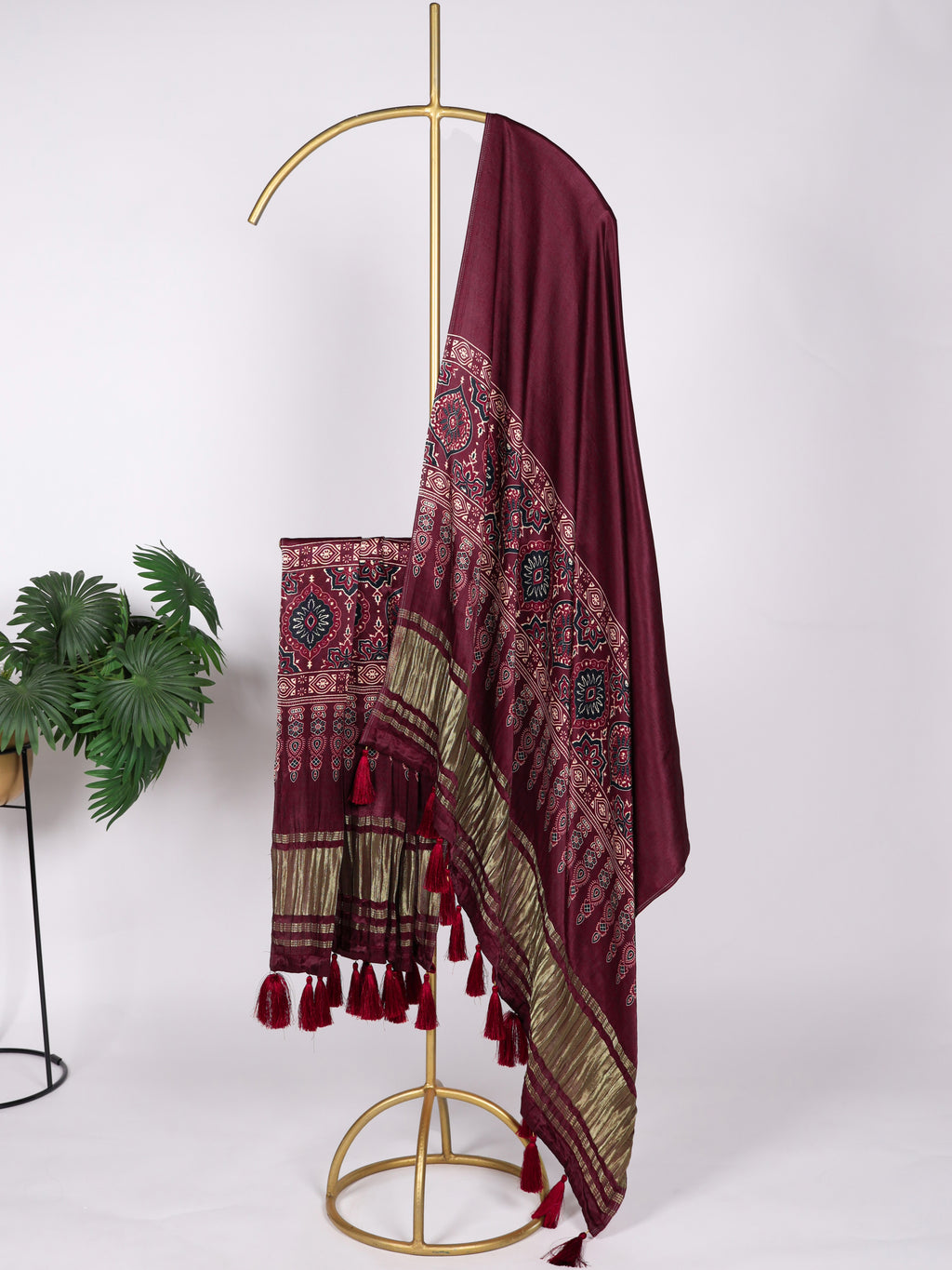 Pure Gaji Silk Printed Dupatta