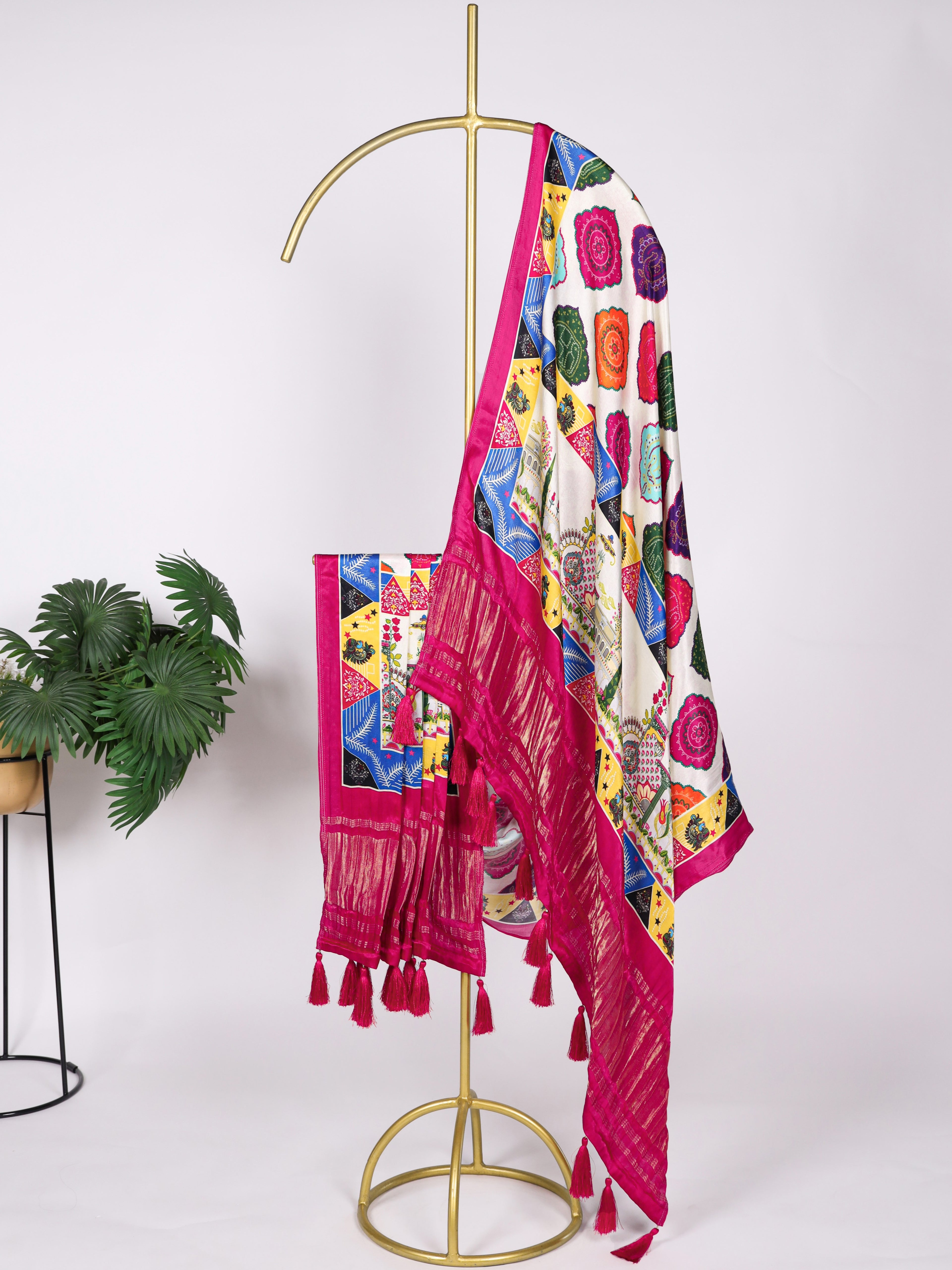 Pure Gaji Silk Printed Dupatta