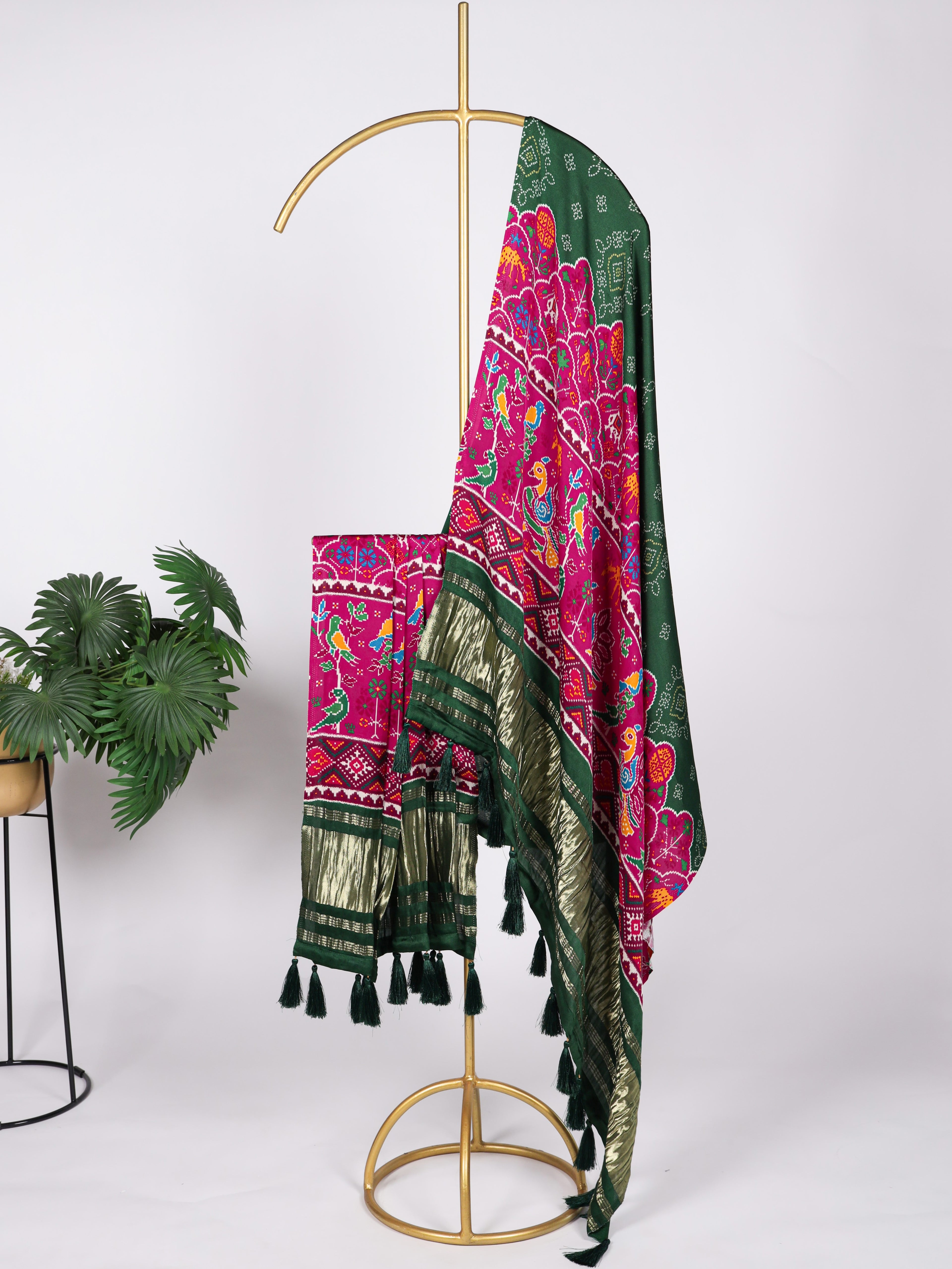 Pure Gaji Silk Printed Dupatta