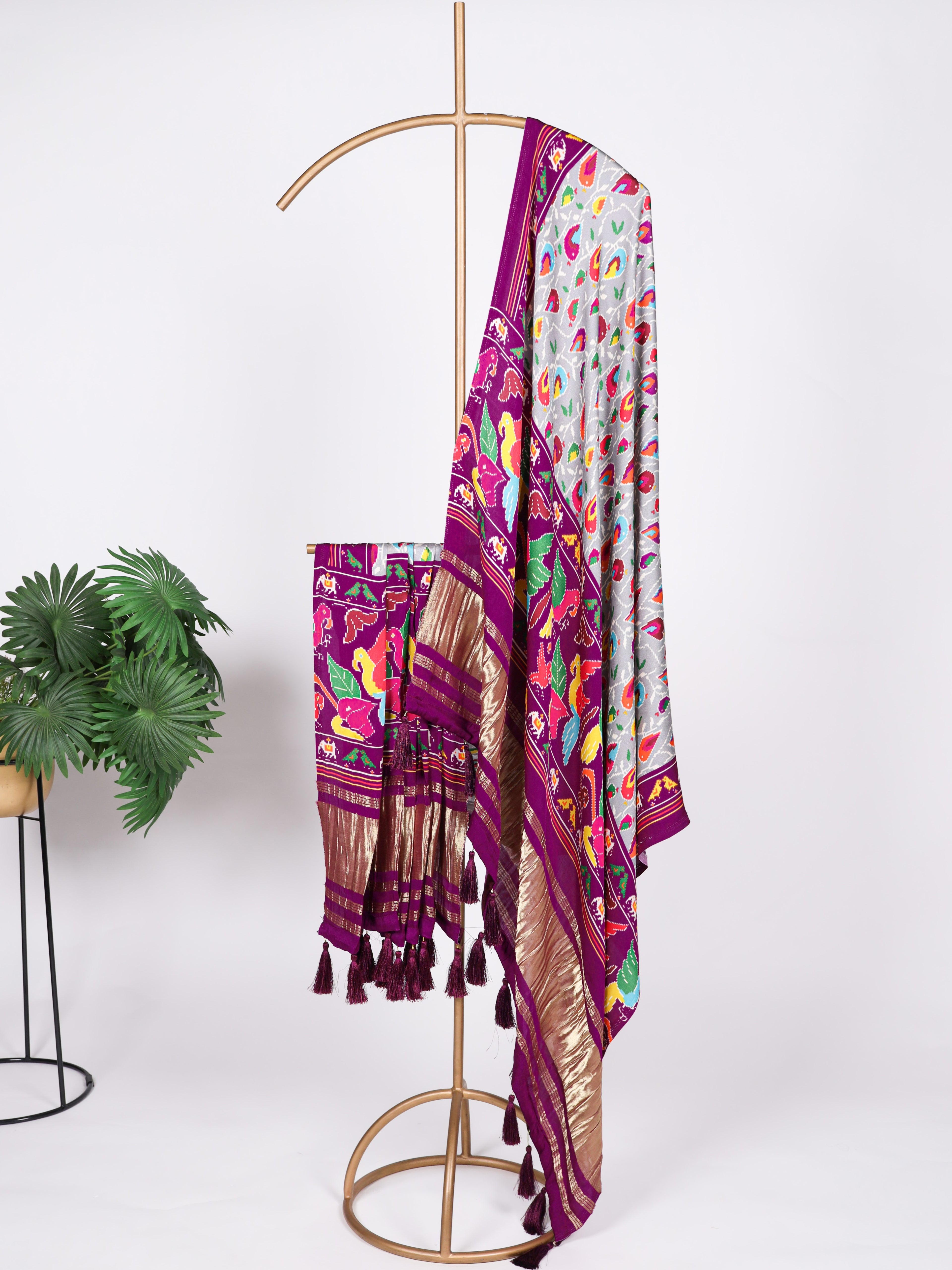 Pure Gaji Silk Printed Dupatta