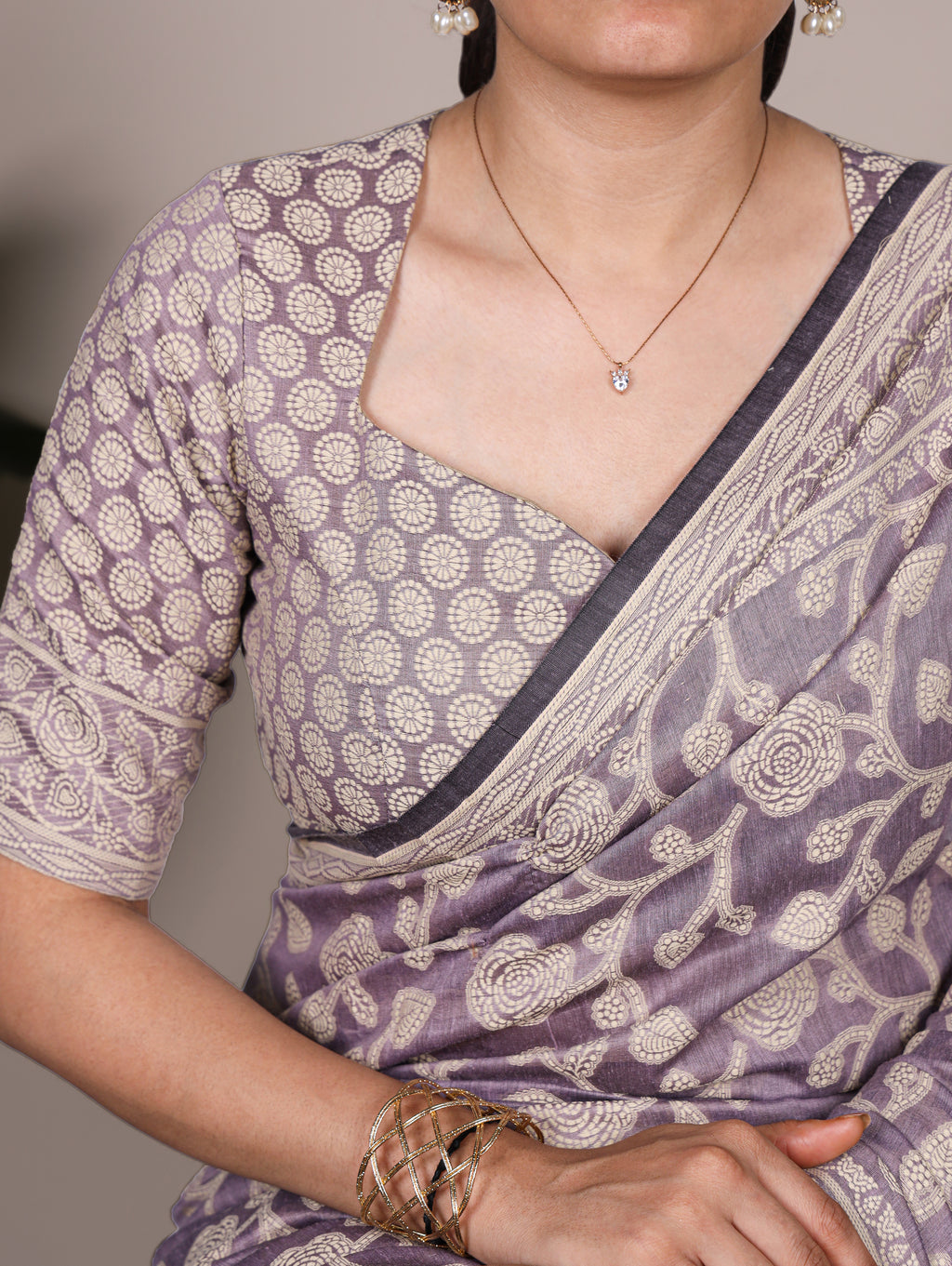 Cotton Silk Floral Printed Saree