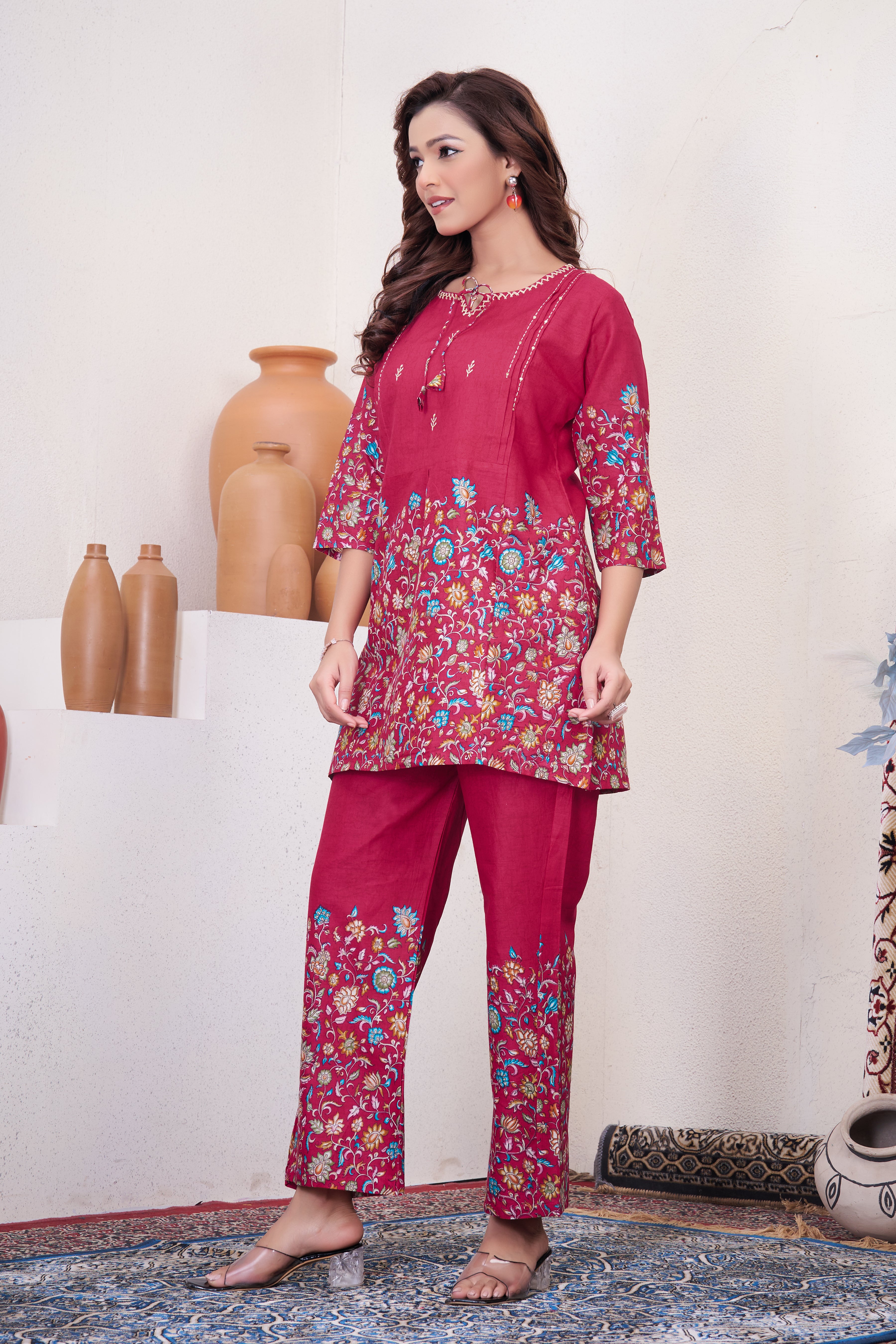 Pure Cotton Floral Printed Co-Ord Set