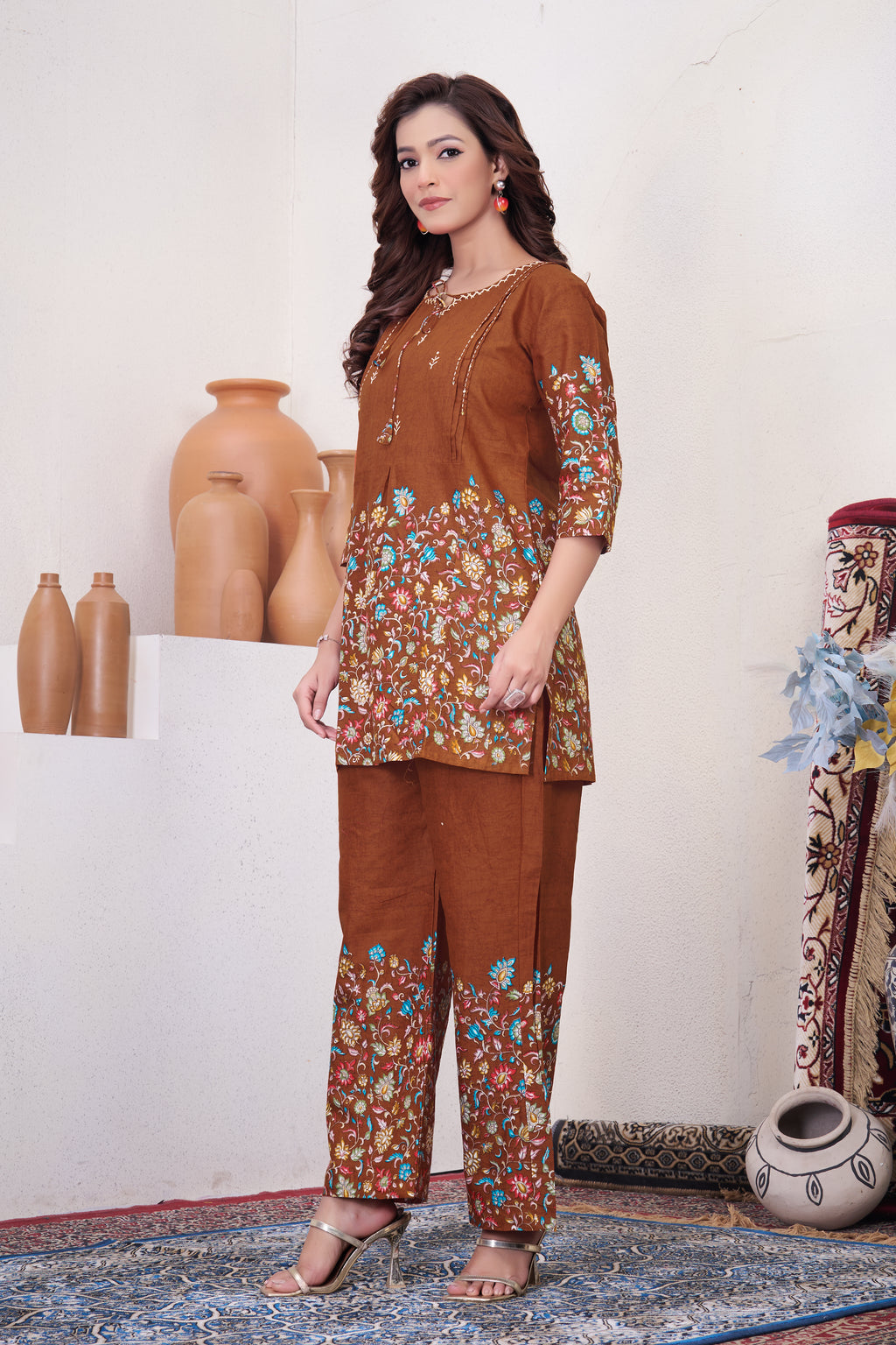 Pure Cotton Floral Printed Co-Ord Set