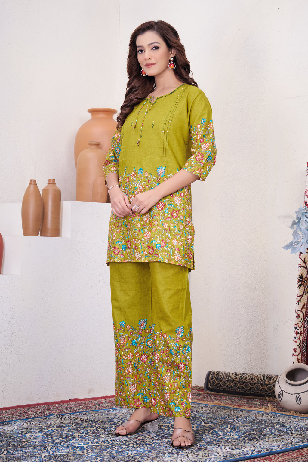 Pure Cotton Floral Printed Co-Ord Set