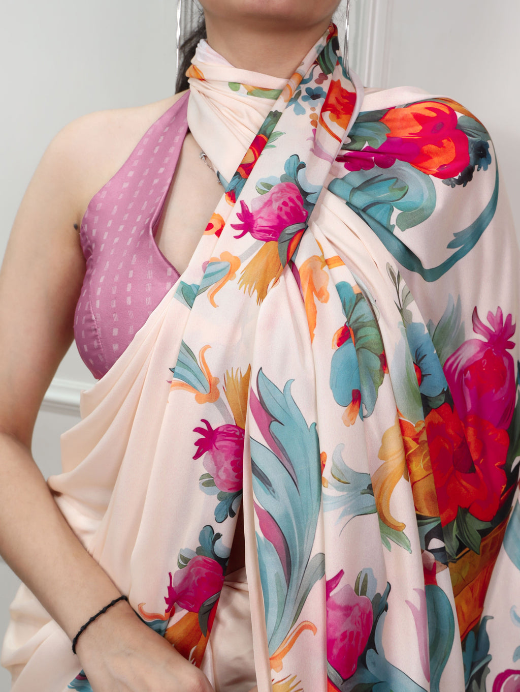 Satin Silk Printed Saree
