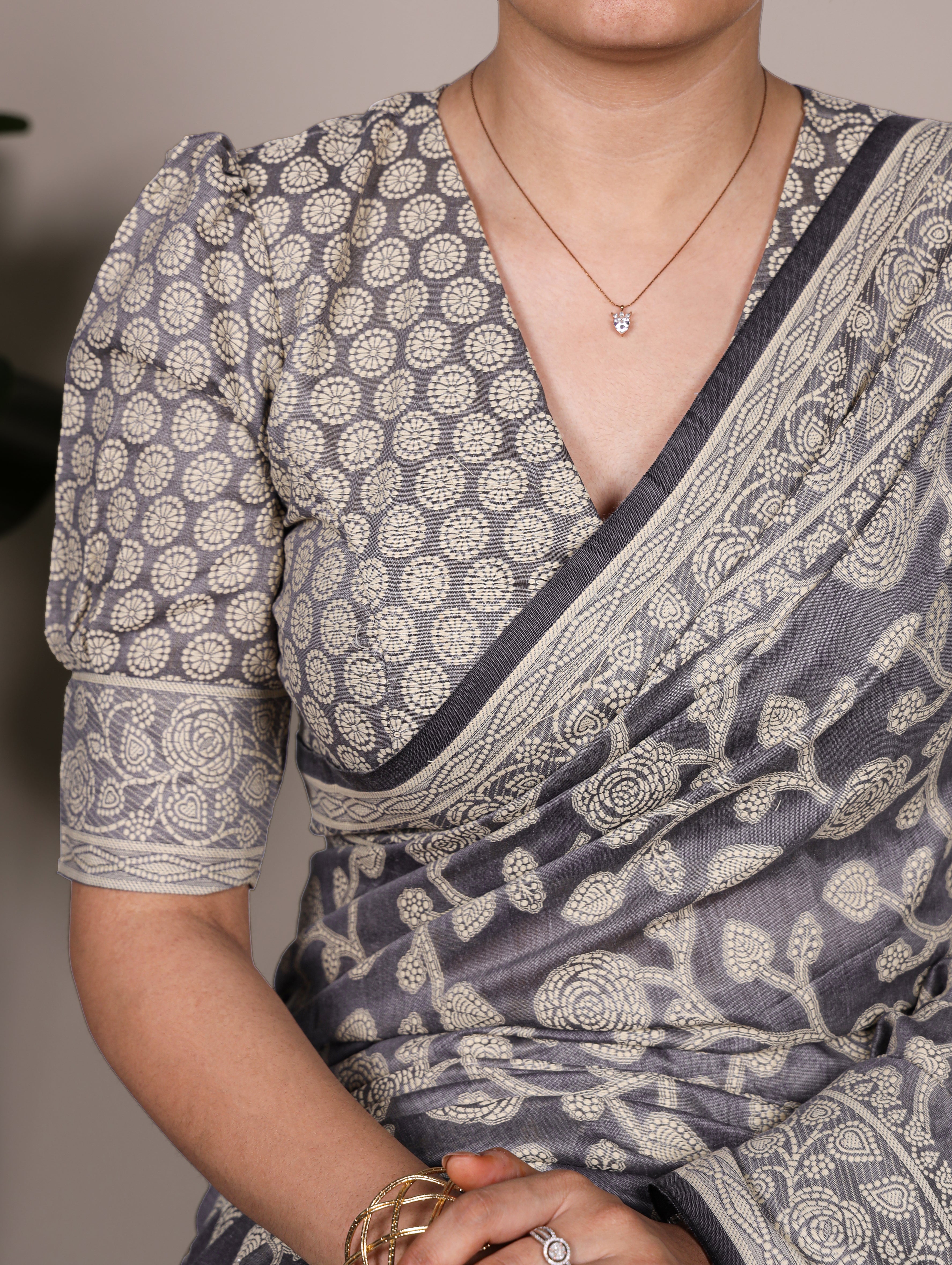 Cotton Silk Floral Printed Saree