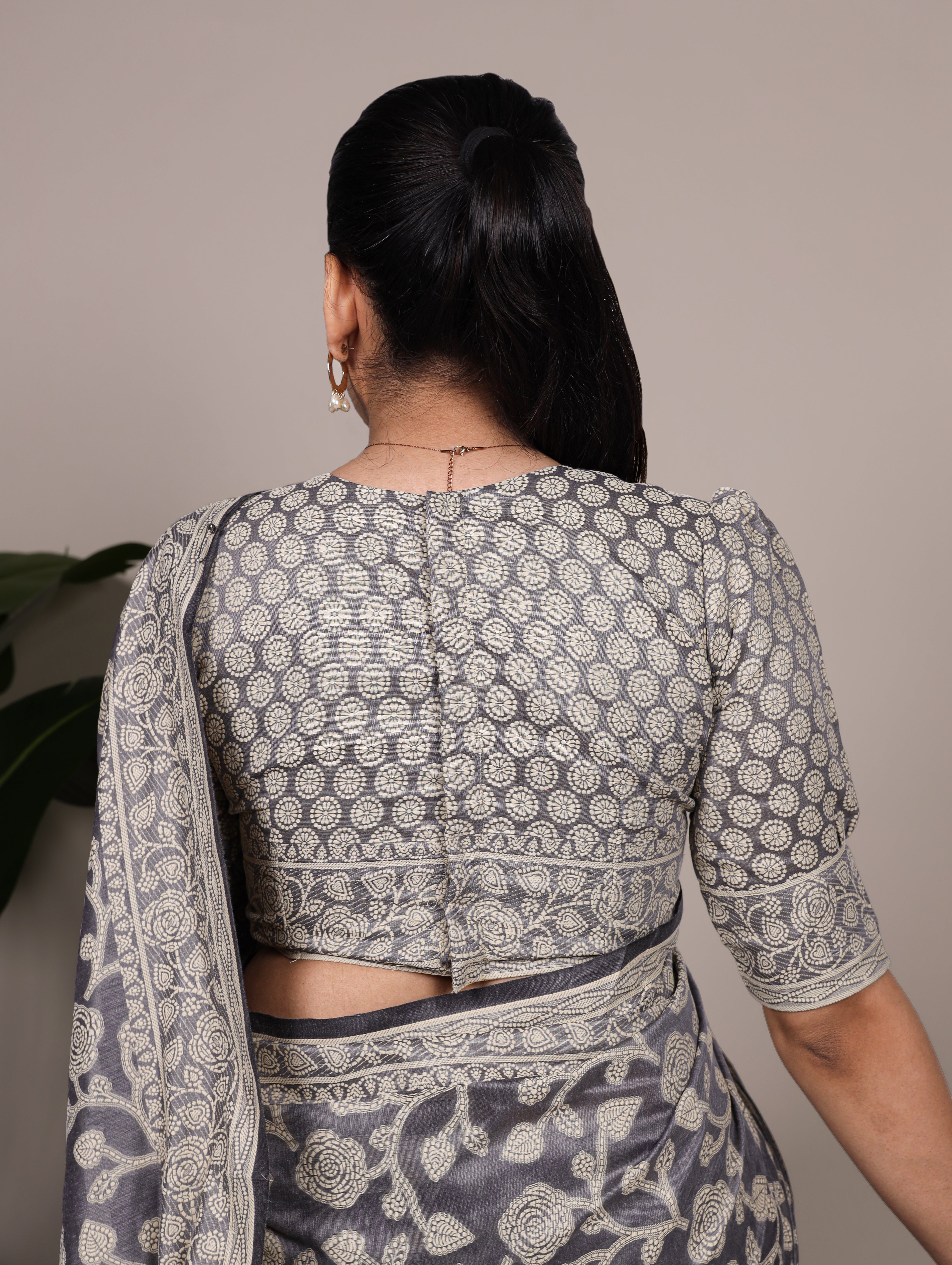 Cotton Silk Floral Printed Saree