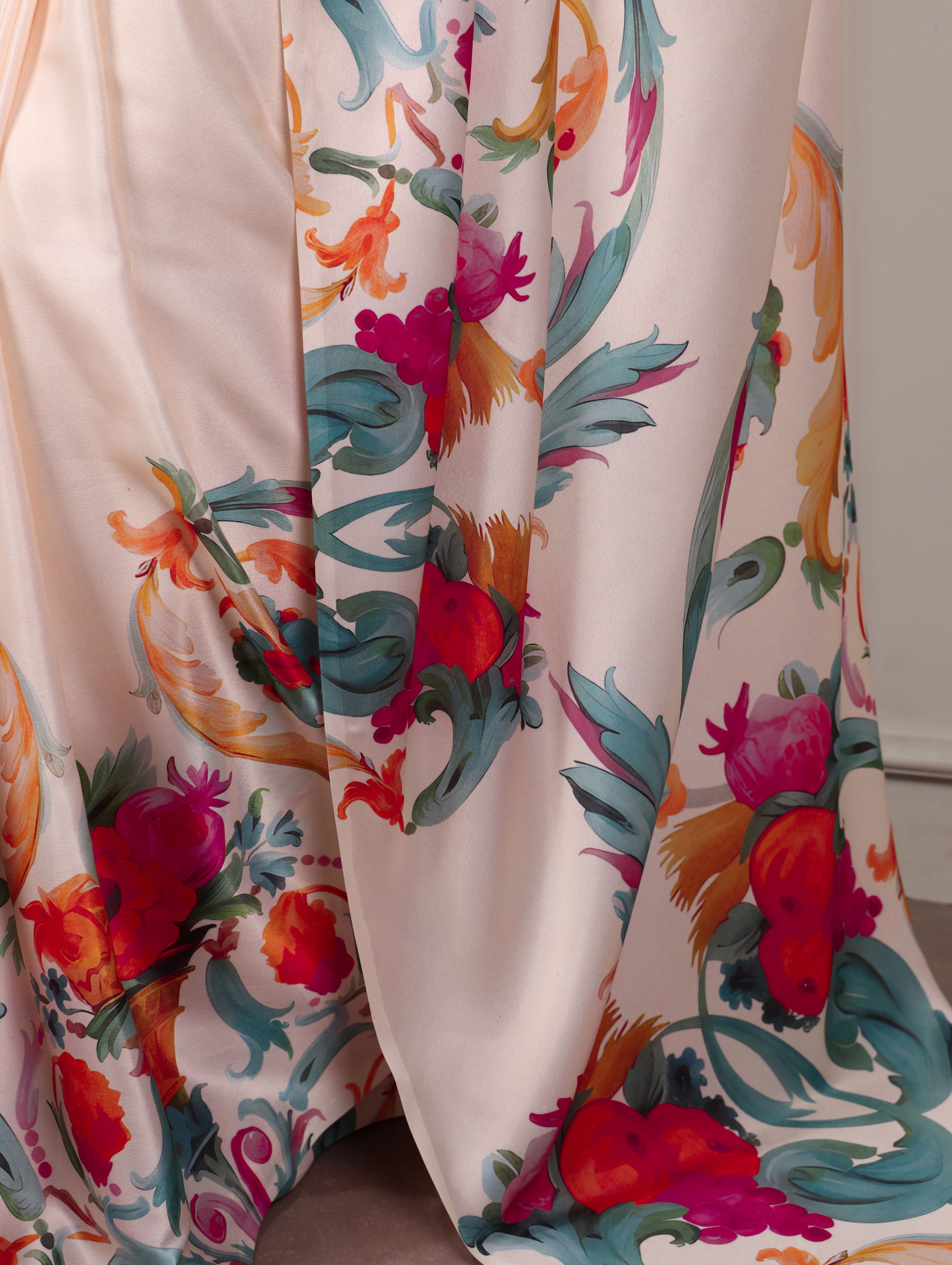 Satin Silk Printed Saree