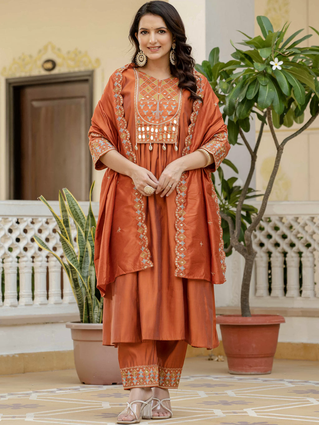 Roman Silk Anarkali Kurti For Women