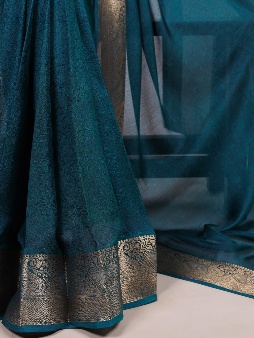 Marsh Mallow Zari Weaving Saree For Women