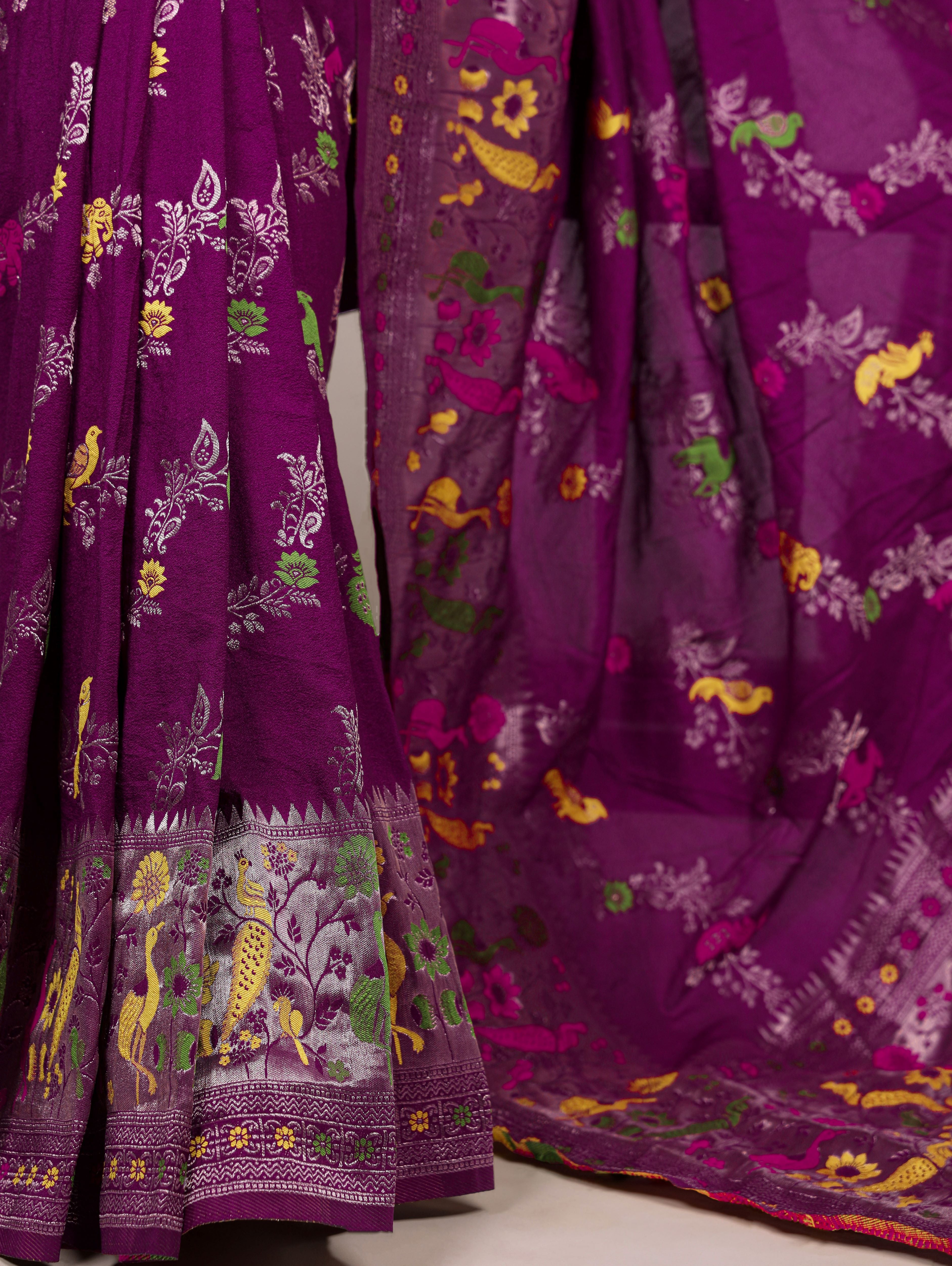 Naylon Weaving Work Saree