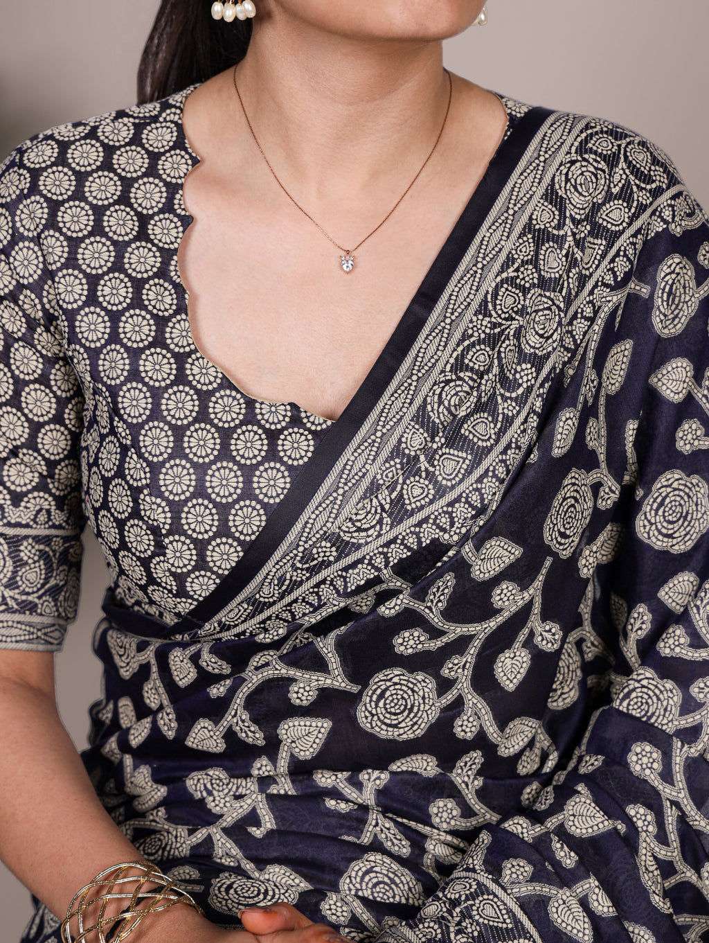 Cotton Silk Floral Printed Saree