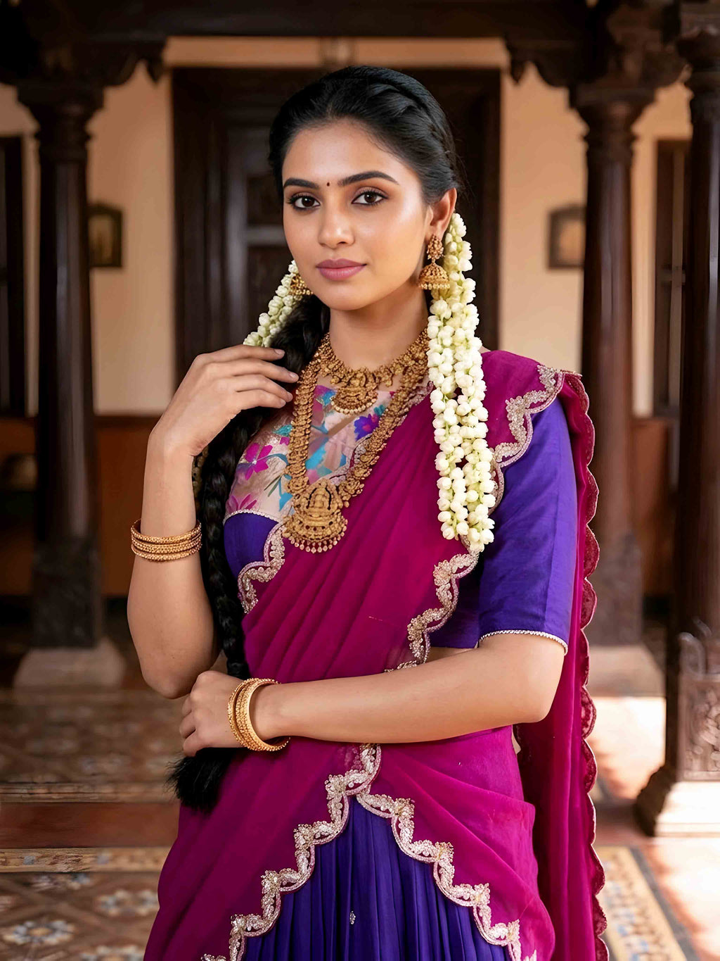 Naysha Thread Embroidered Lehenga With Dupatta