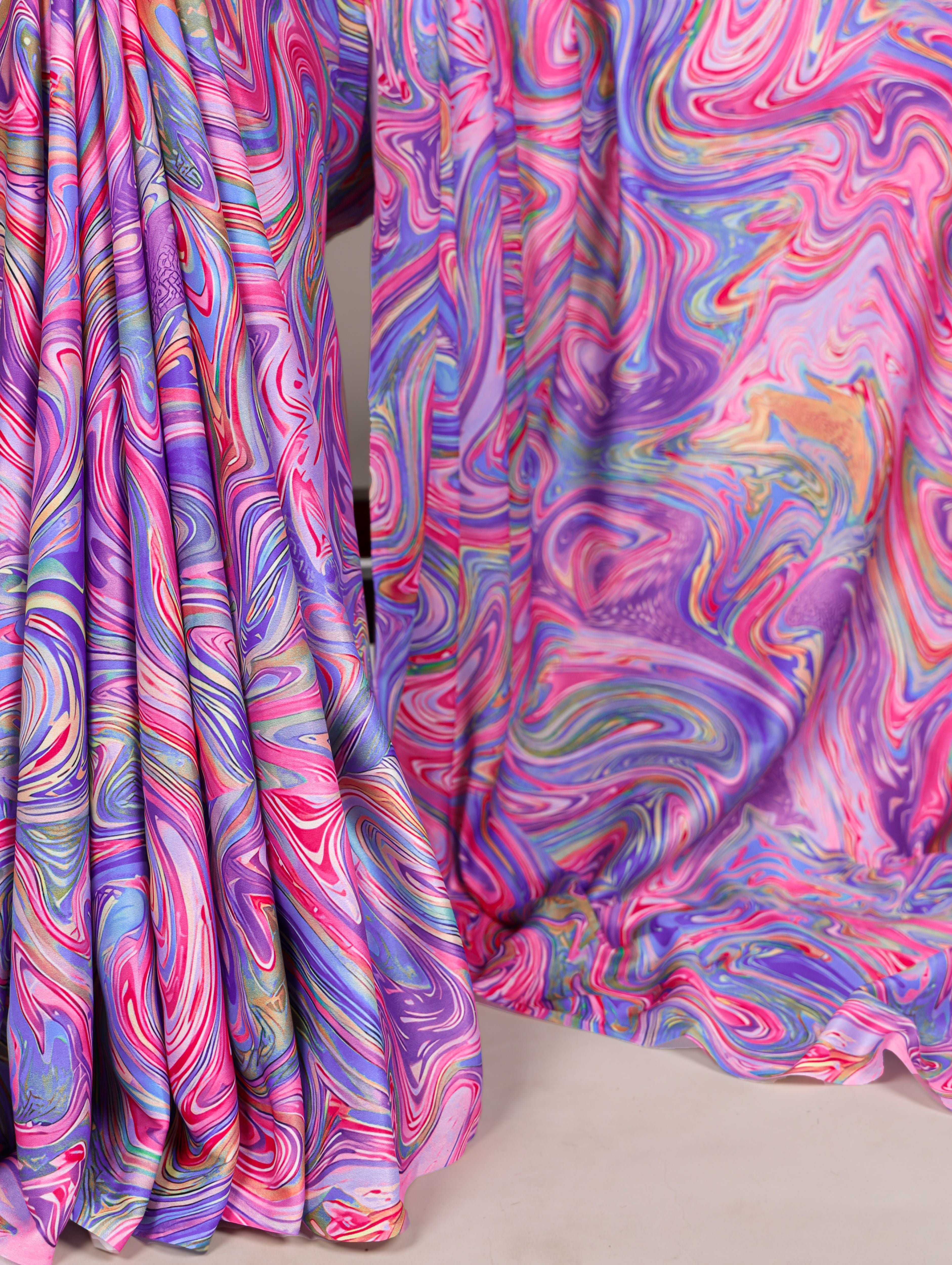Satin Silk Printed Saree