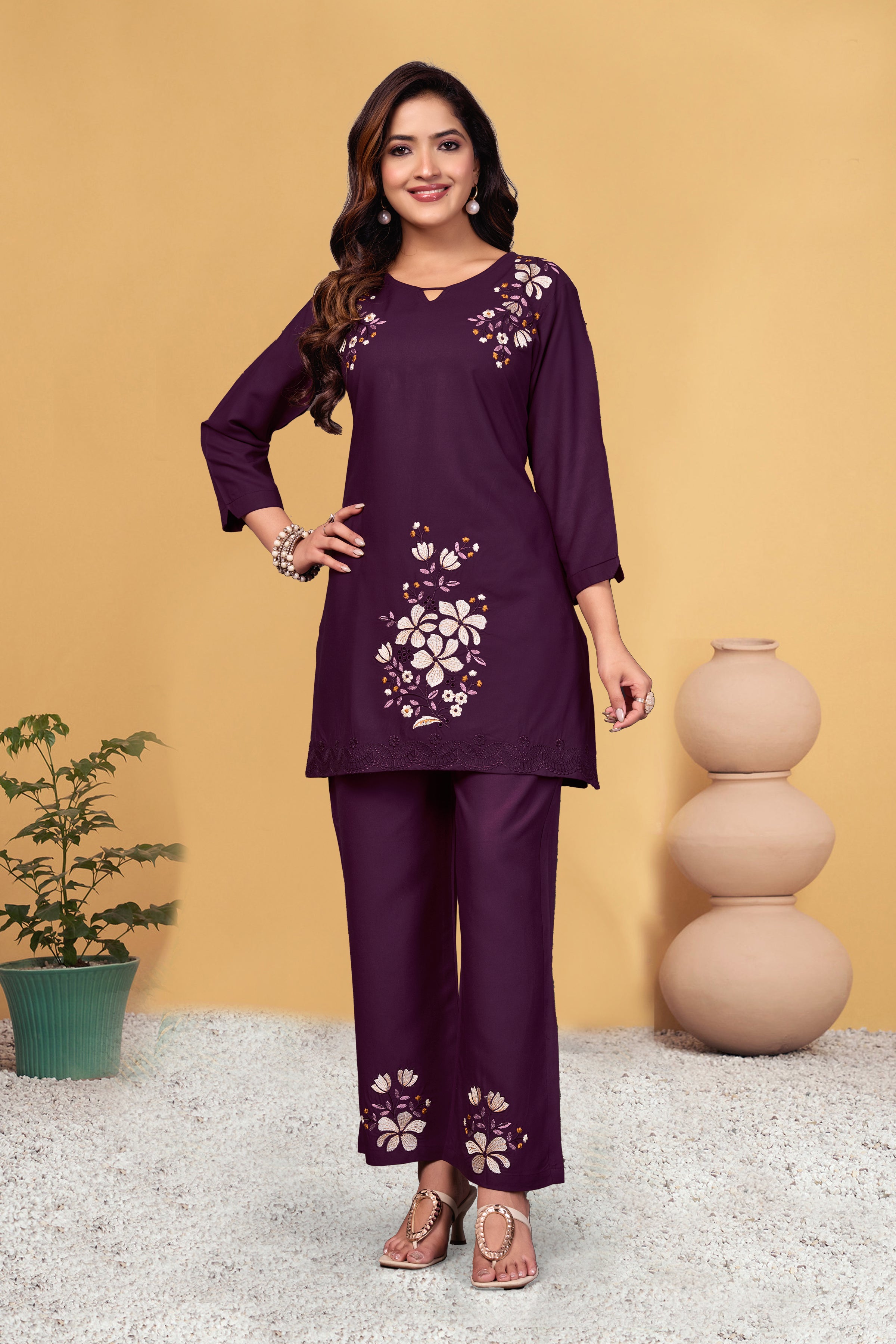 Viscose Rayon Co-ord Set For Women