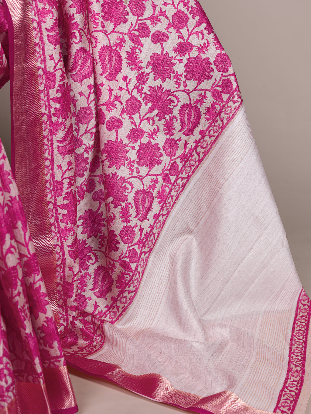 Tussar Silk Printed Saree For Women