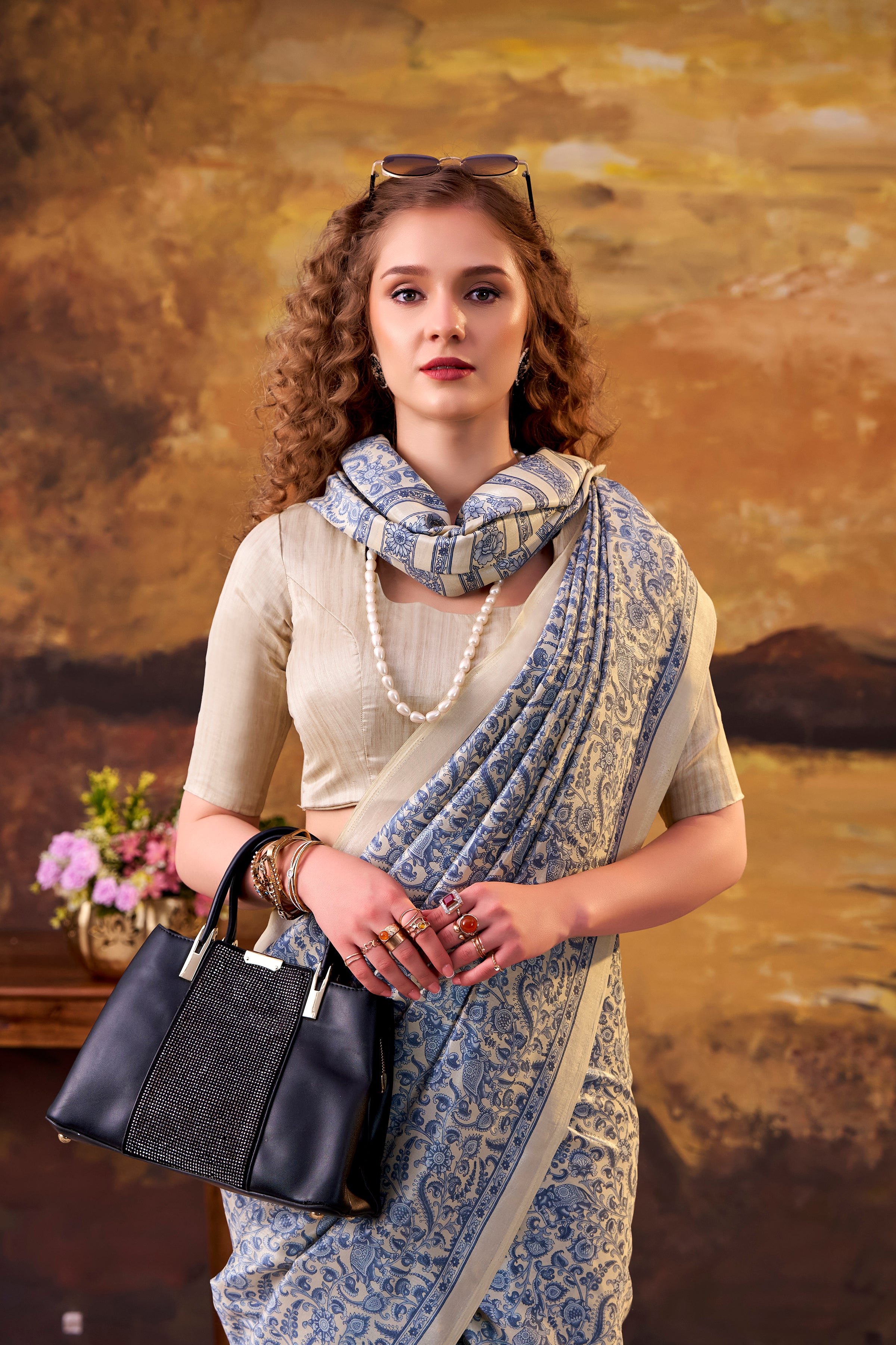 Tussar Silk Printed Saree