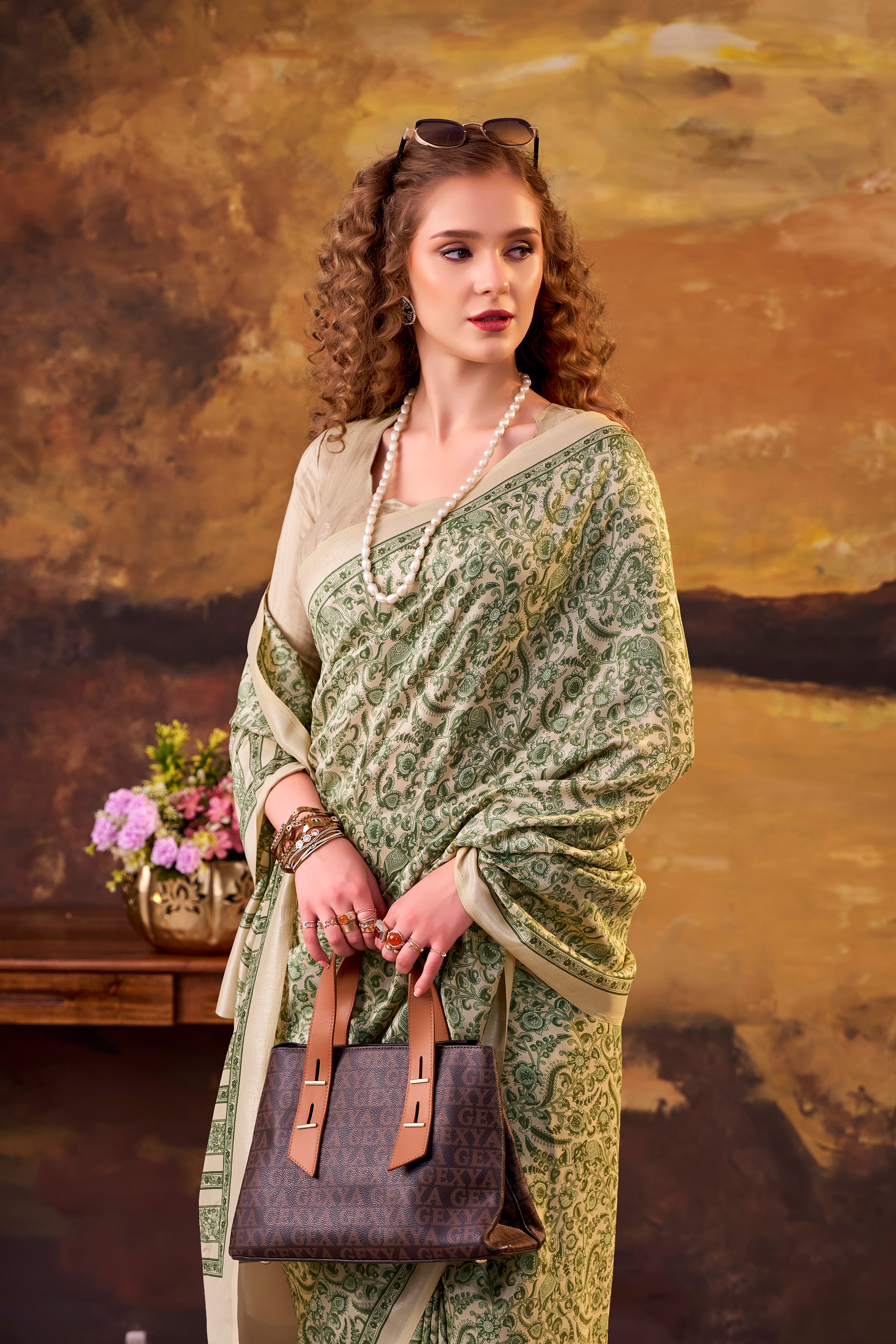 Tussar Silk Printed Saree