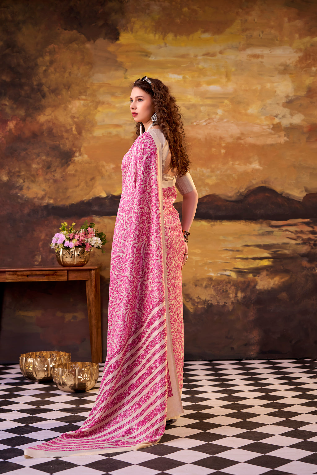 Tussar Silk Printed Saree