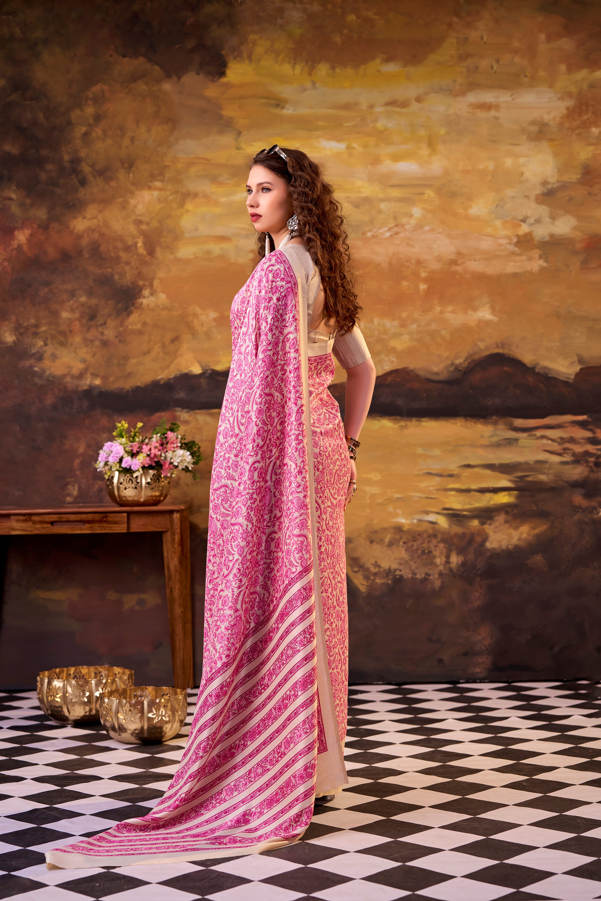Tussar Silk Printed Saree