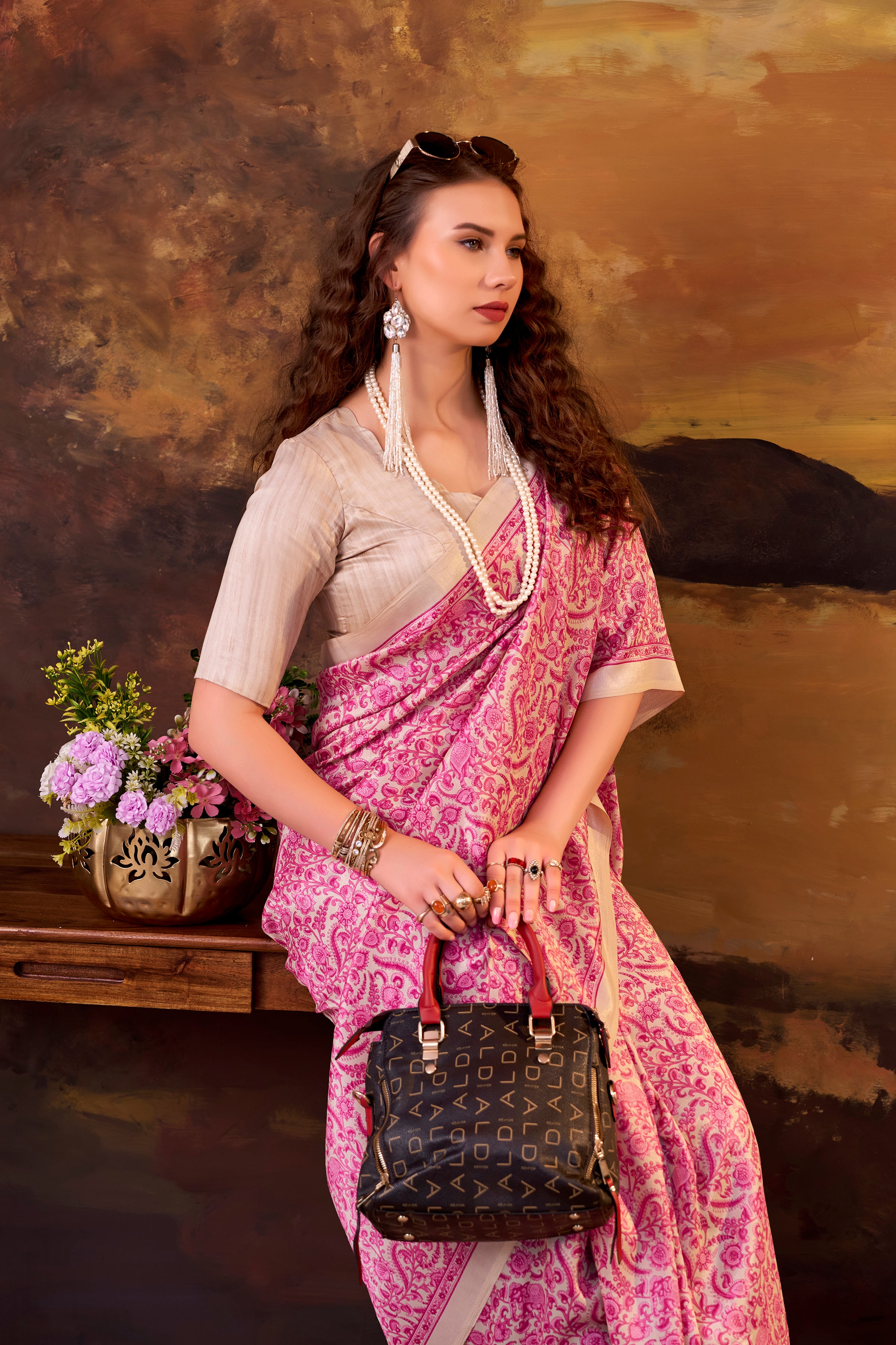Tussar Silk Printed Saree