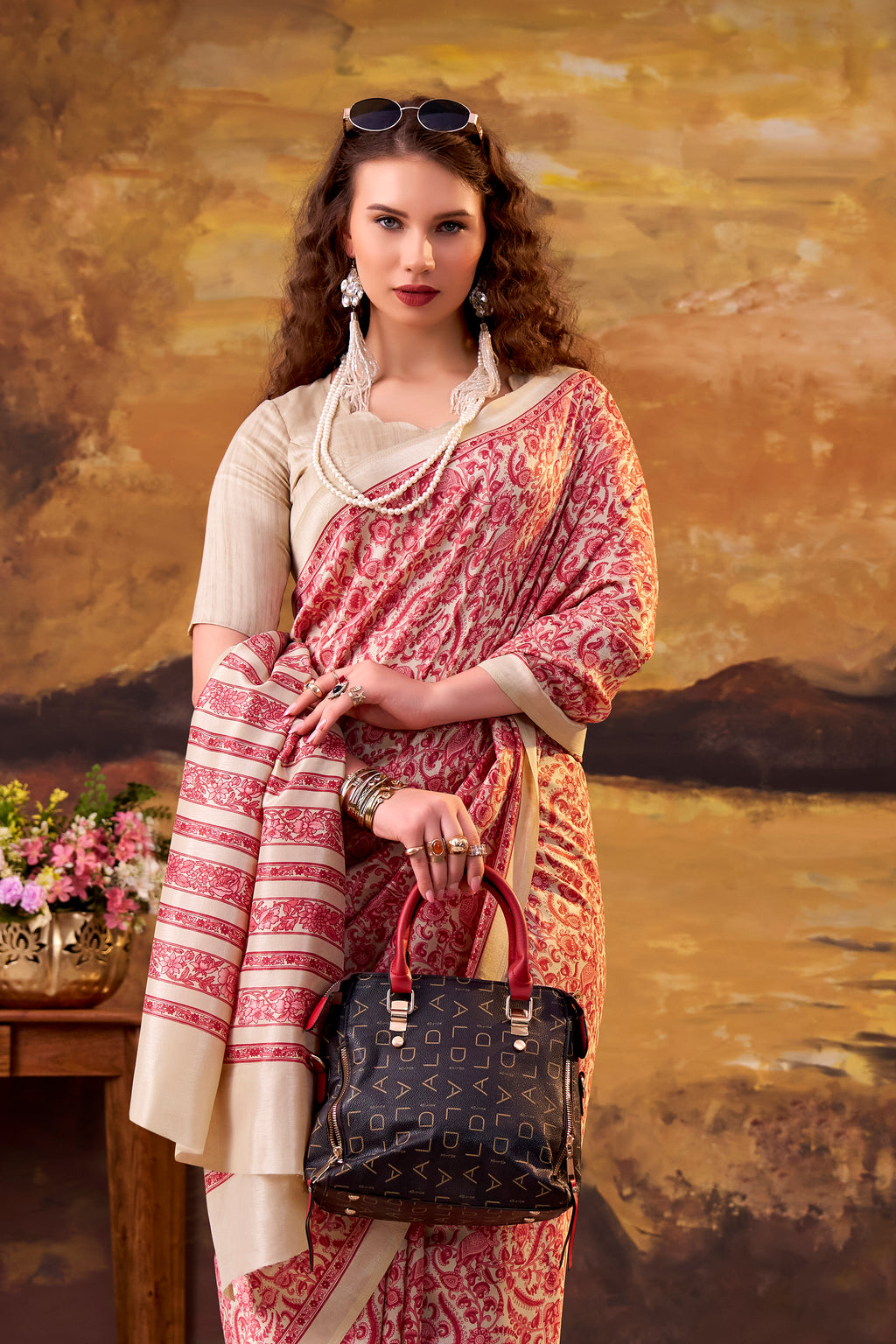 Tussar Silk Printed Saree