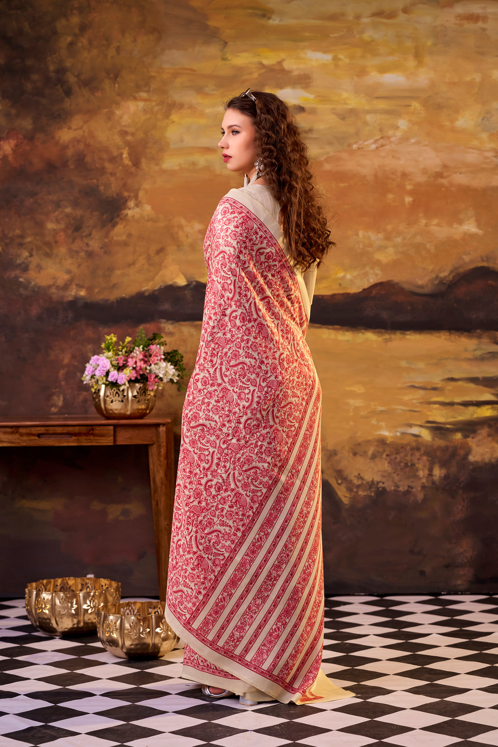 Tussar Silk Printed Saree