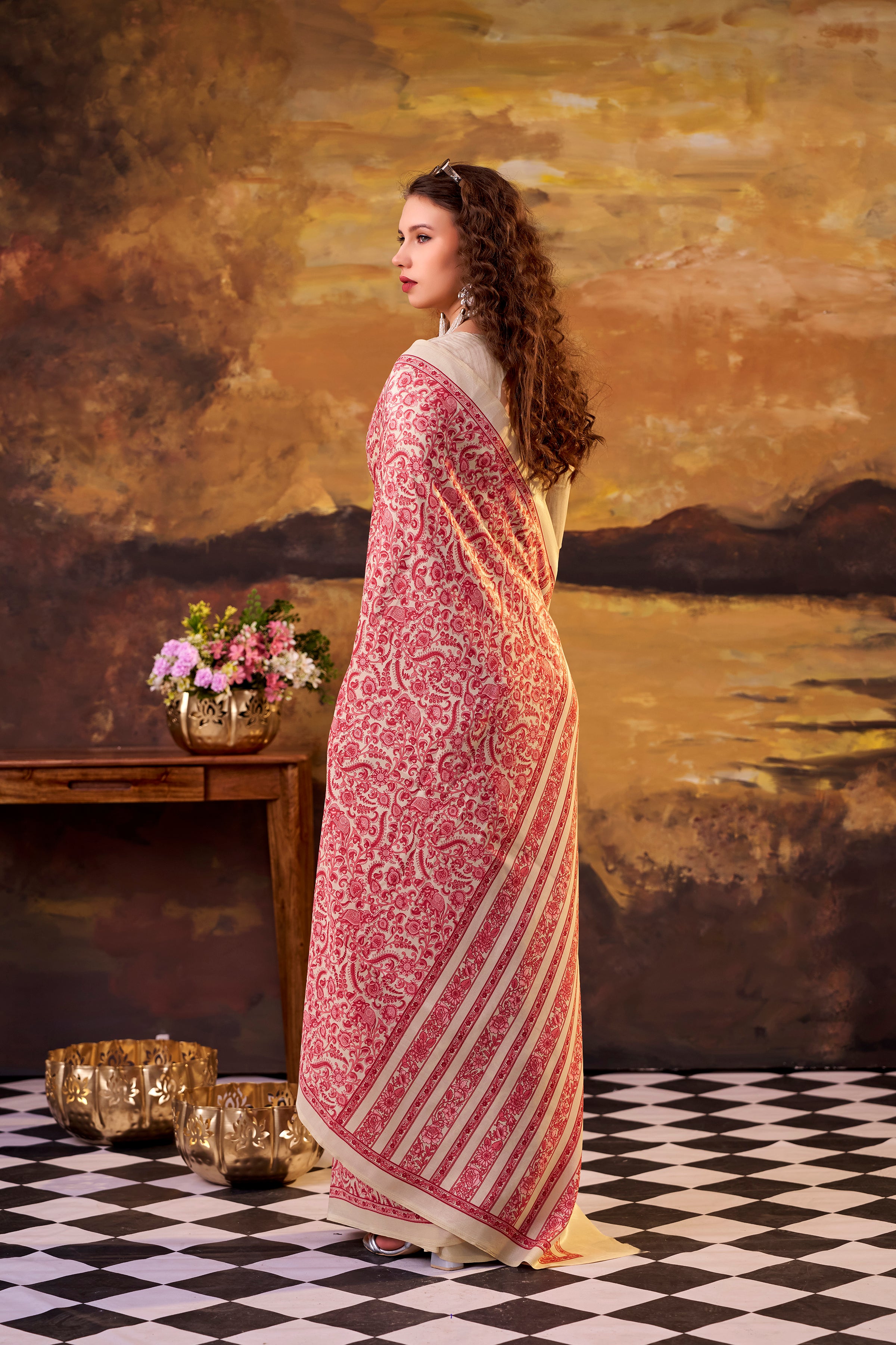 Tussar Silk Printed Saree
