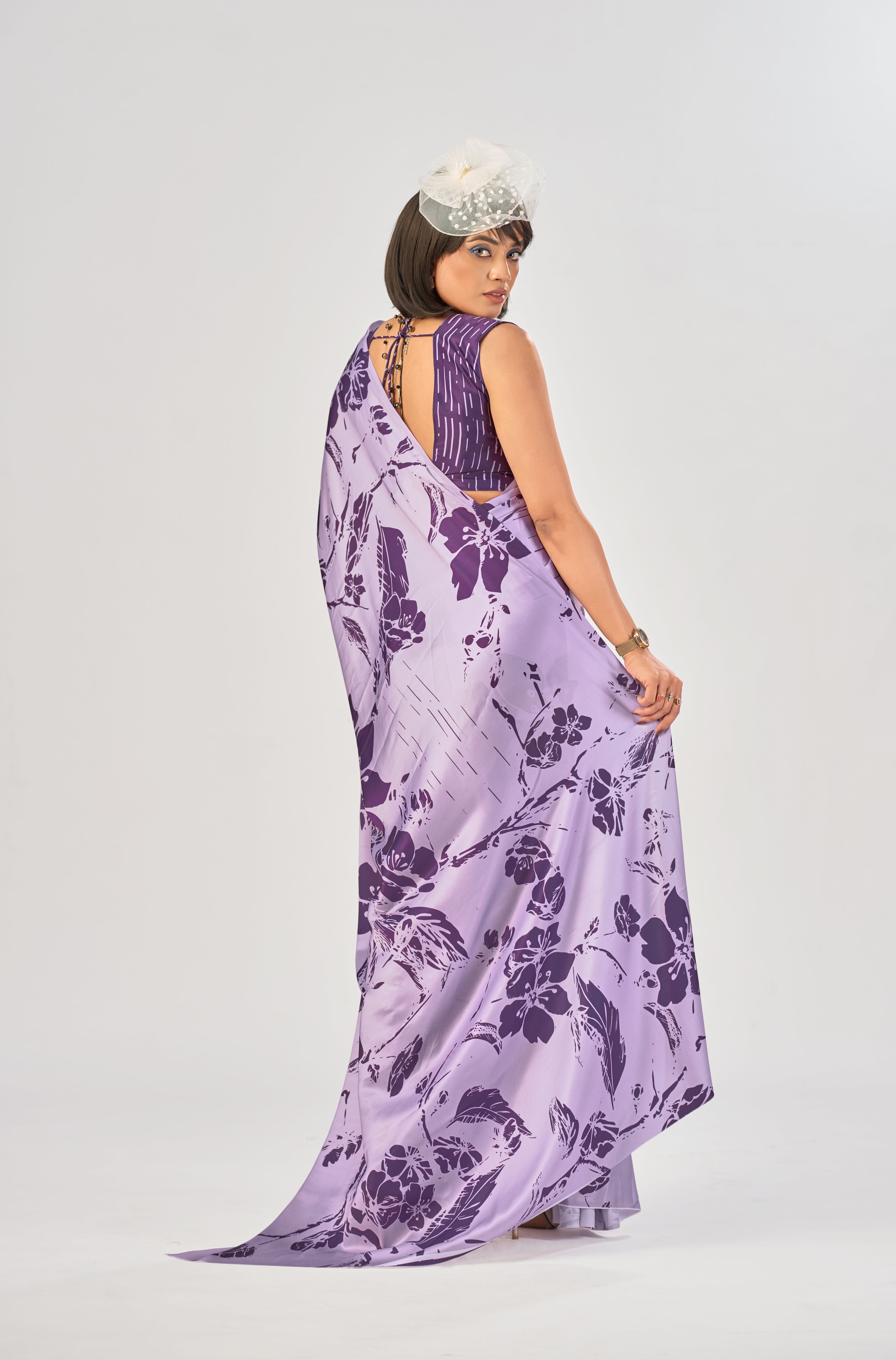 Satin Silk Printed Saree