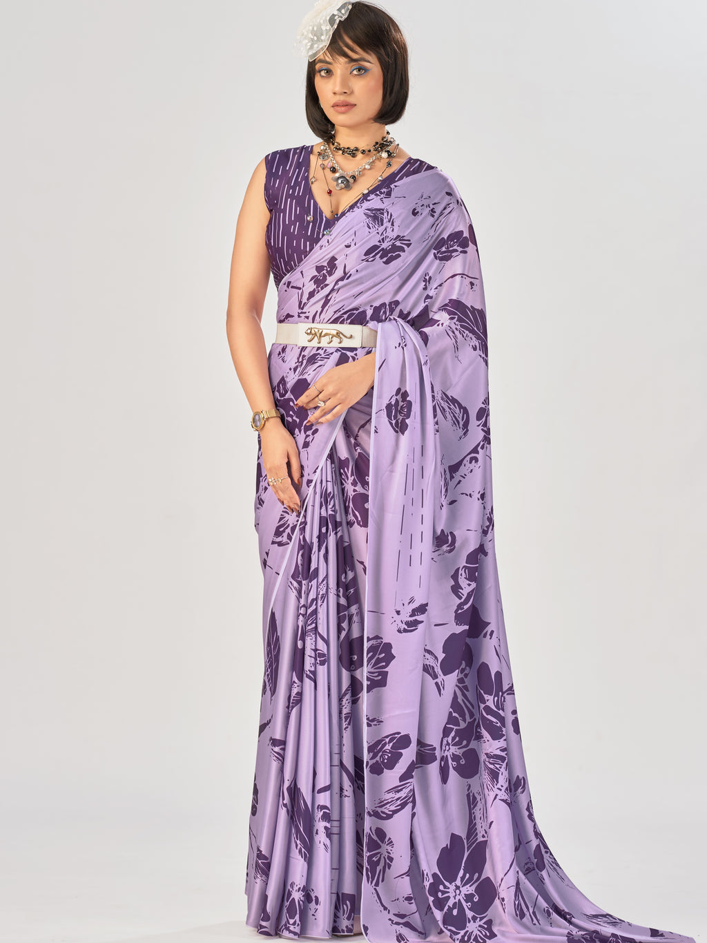 Satin Silk Printed Saree