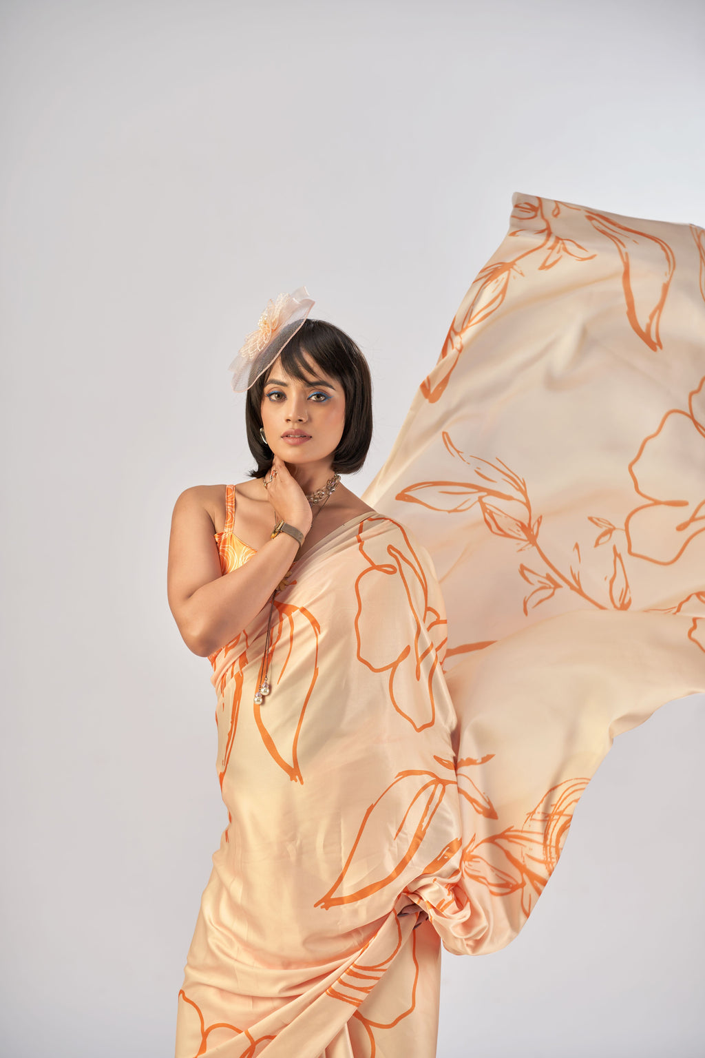 Satin Silk Printed Saree