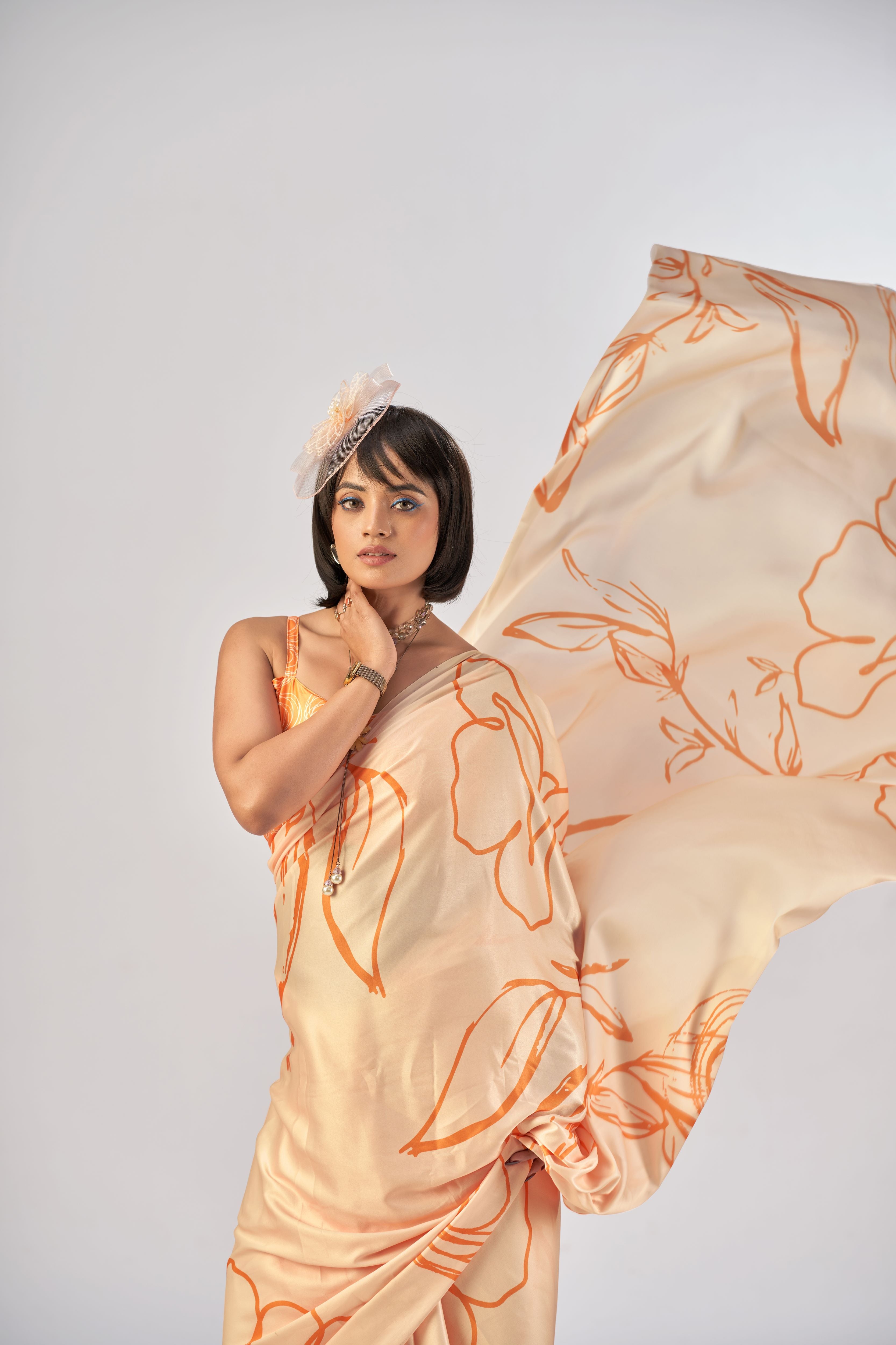 Satin Silk Printed Saree