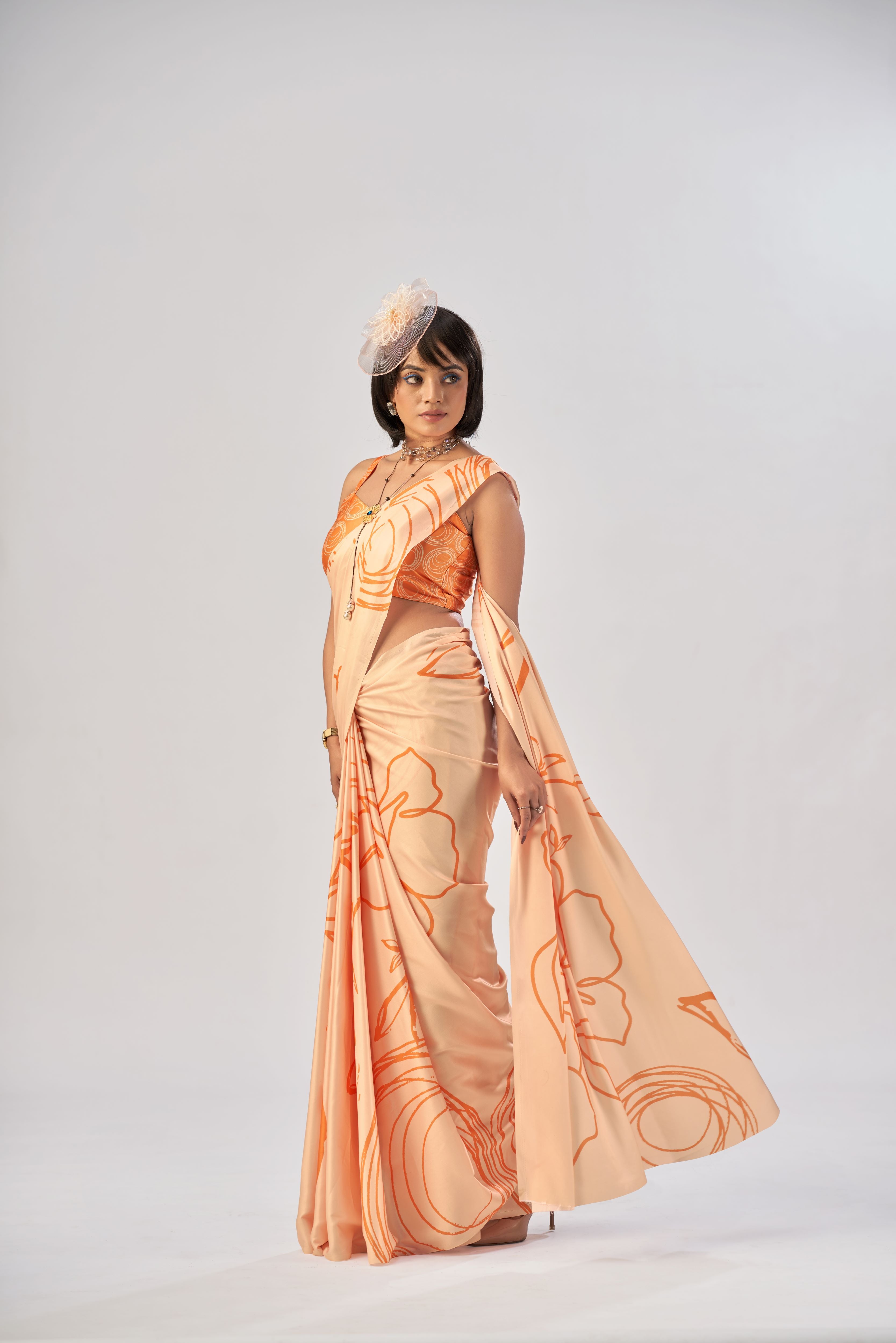 Satin Silk Printed Saree