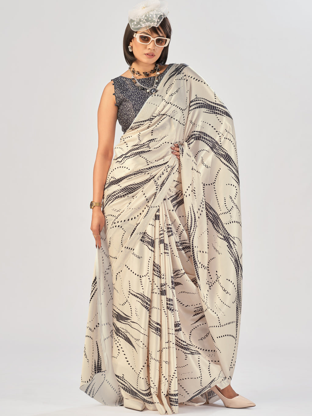Satin Silk Printed Saree