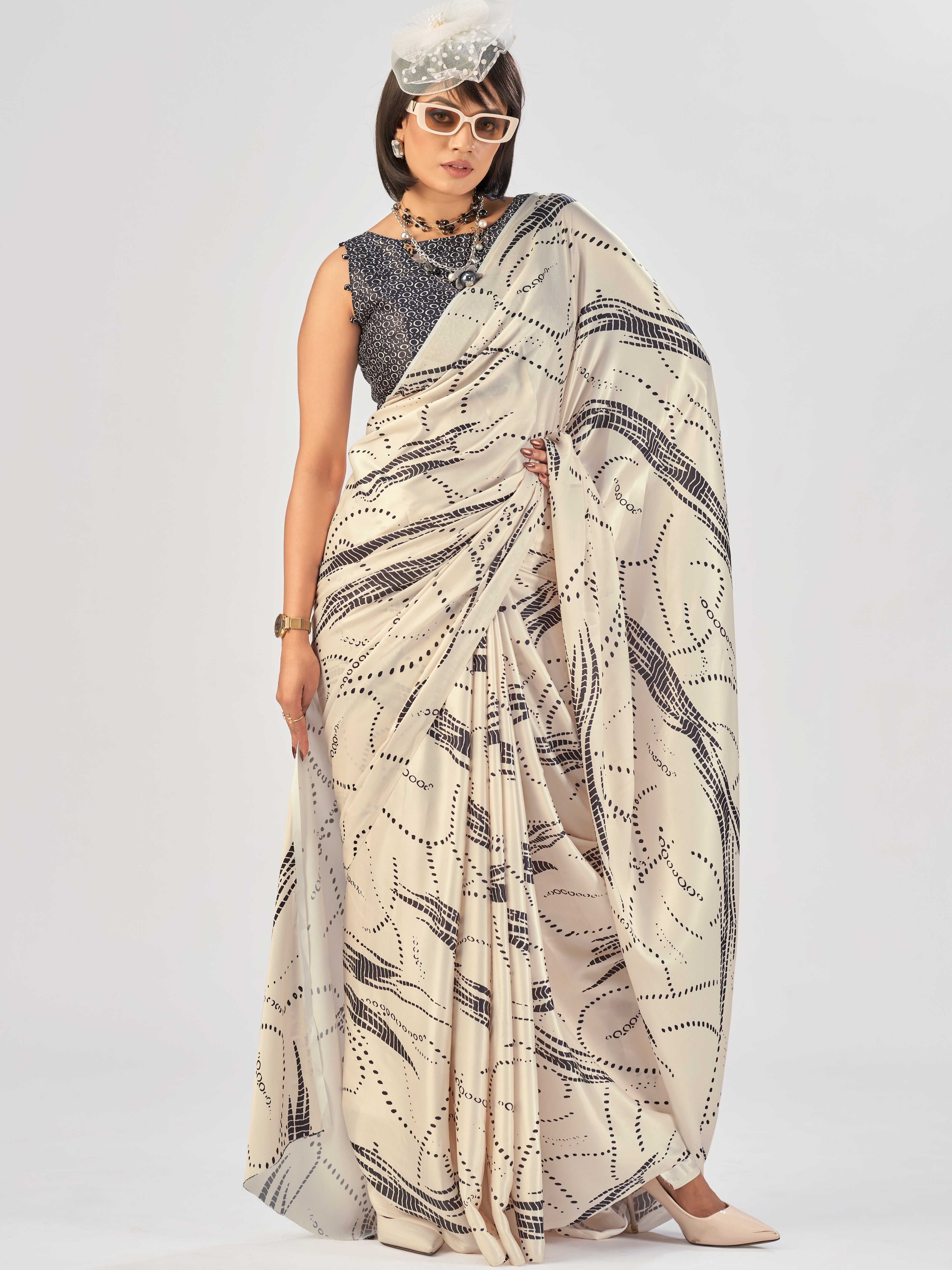 Satin Silk Printed Saree