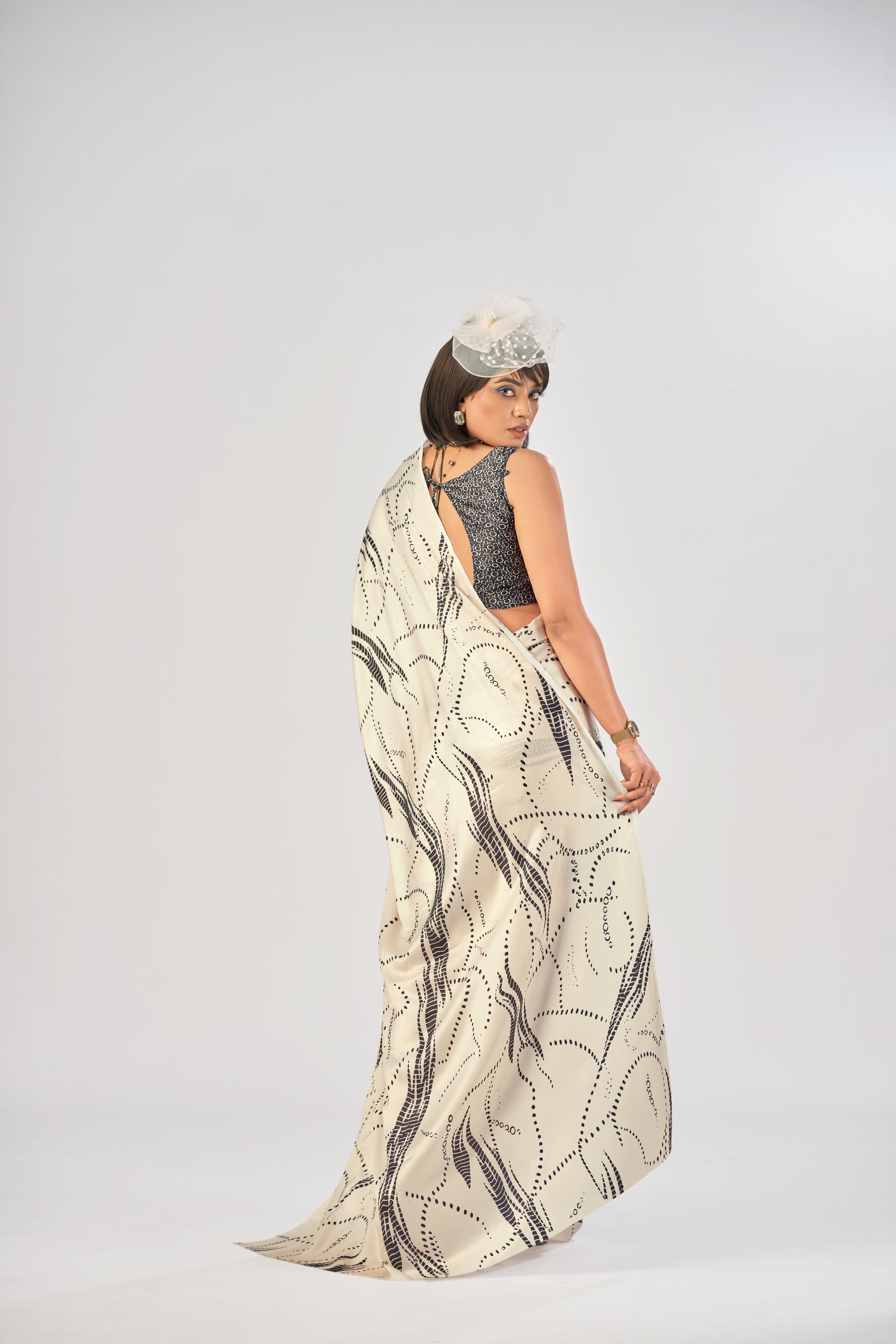 Satin Silk Printed Saree