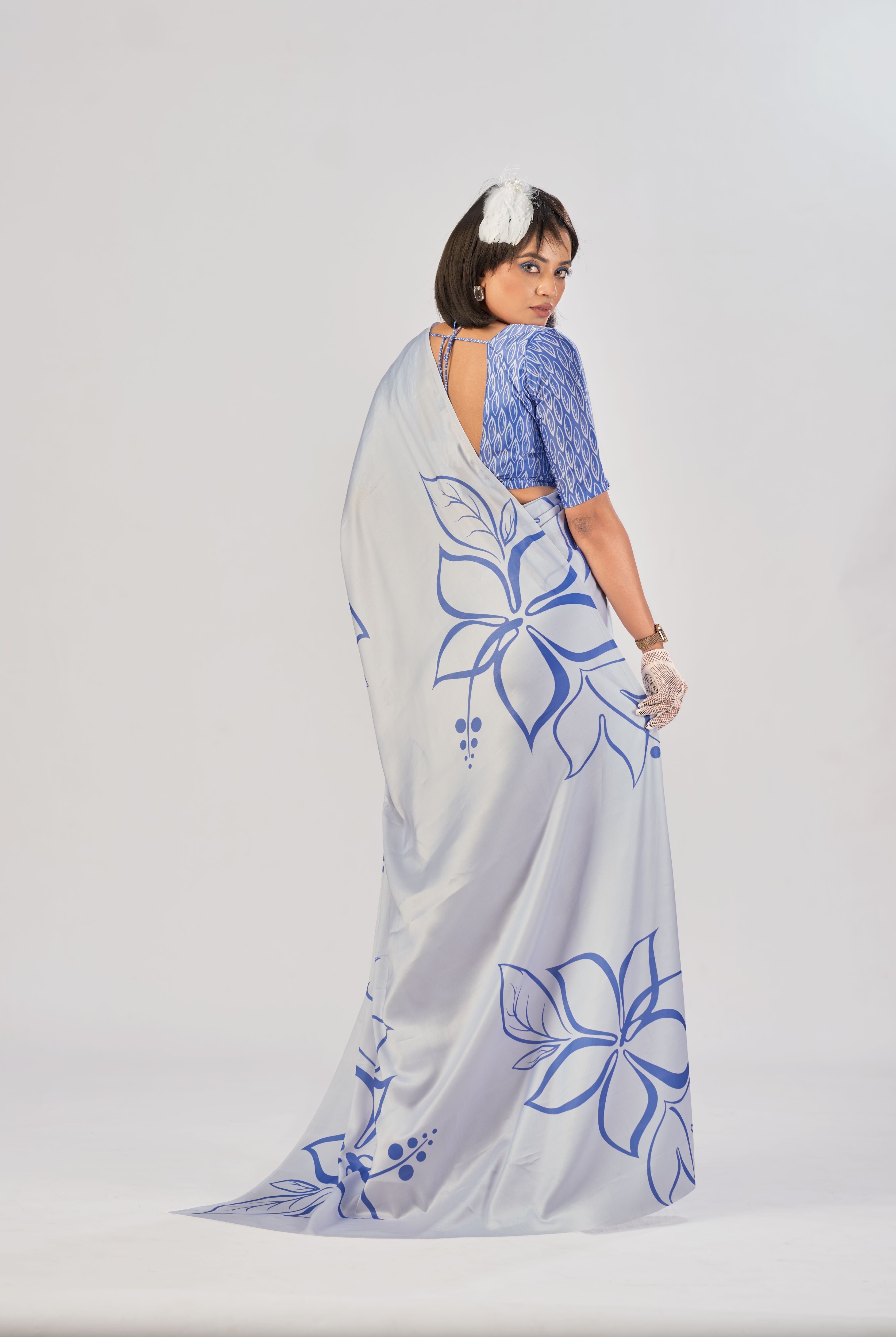 Satin Silk Printed Saree