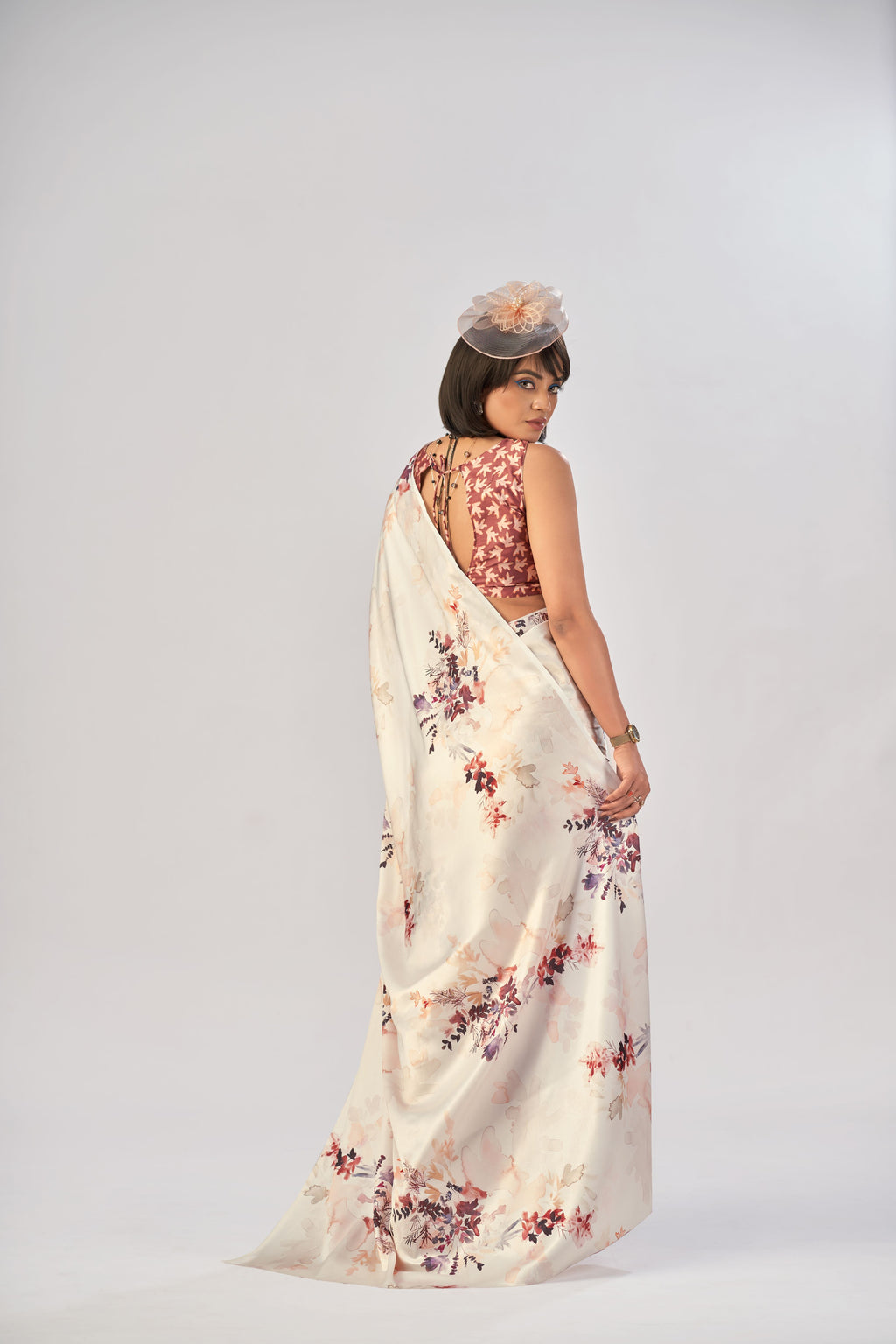 Satin Silk Printed Saree