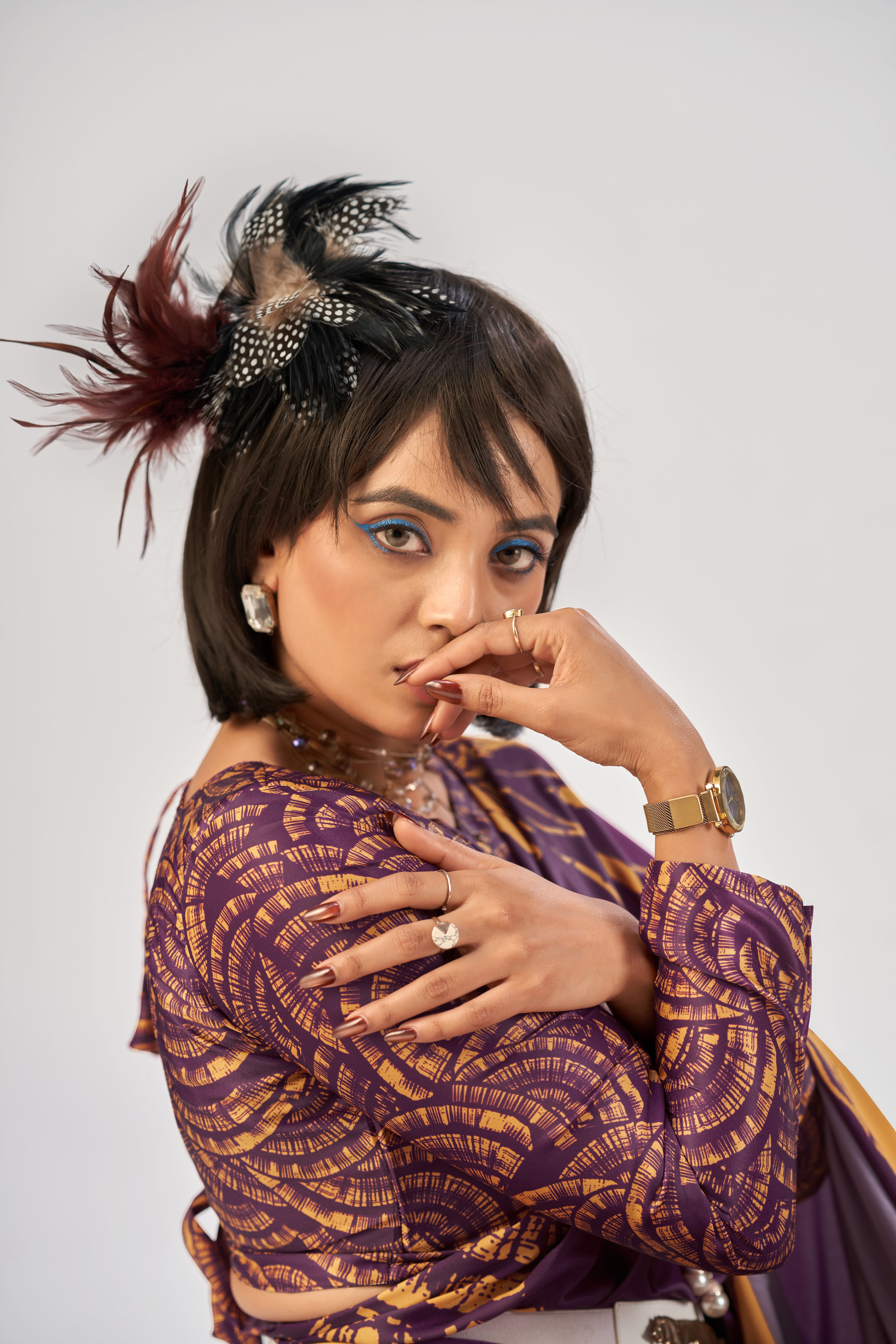 Satin Silk Printed Saree