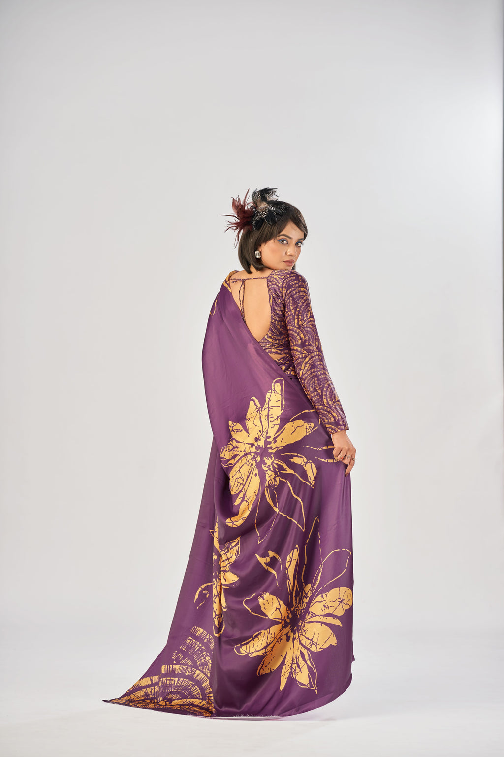 Satin Silk Printed Saree