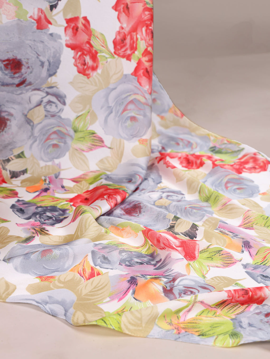 Dull Satin Floral Printed Saree