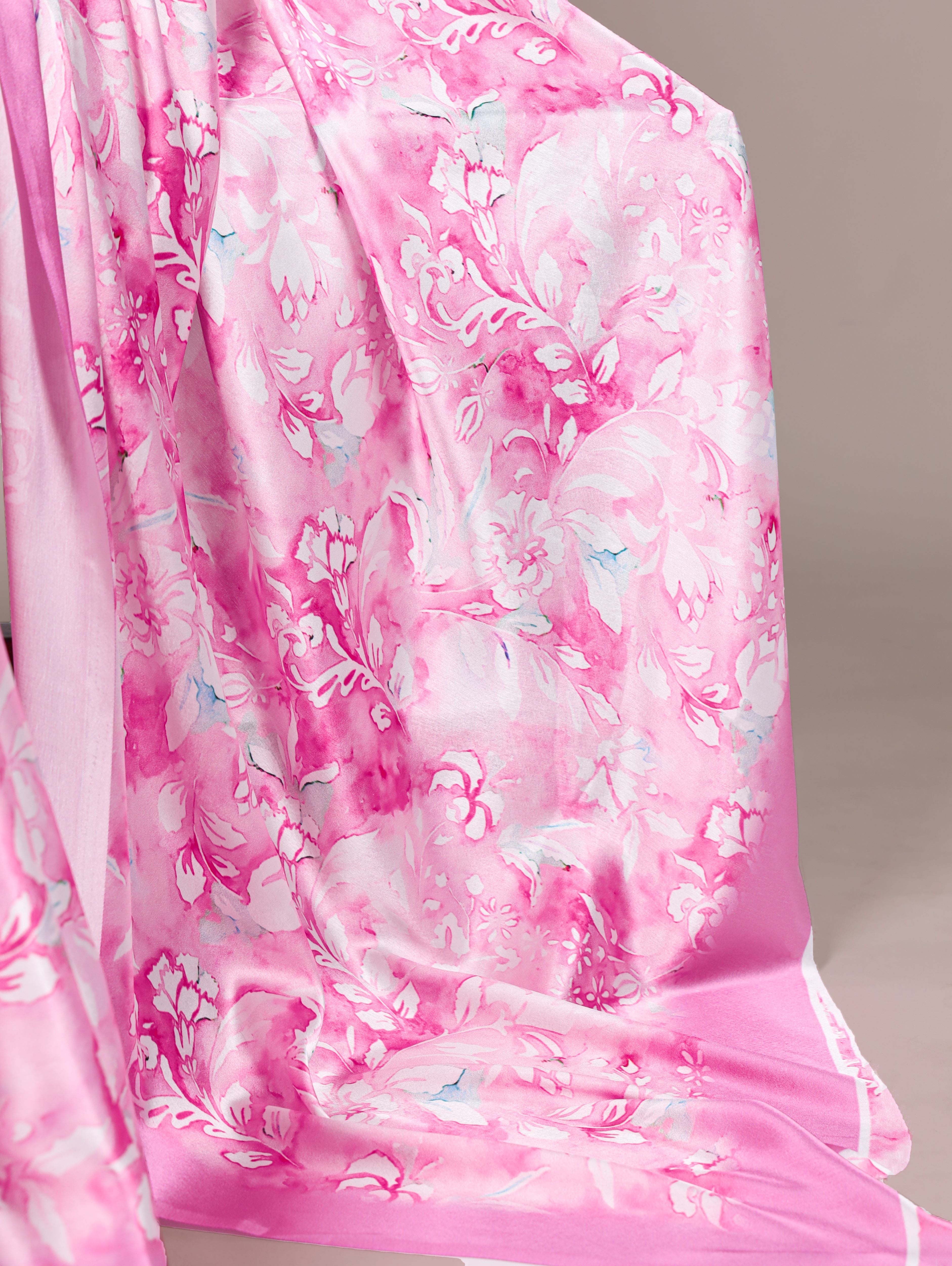 Satin Silk Printed Saree For Women