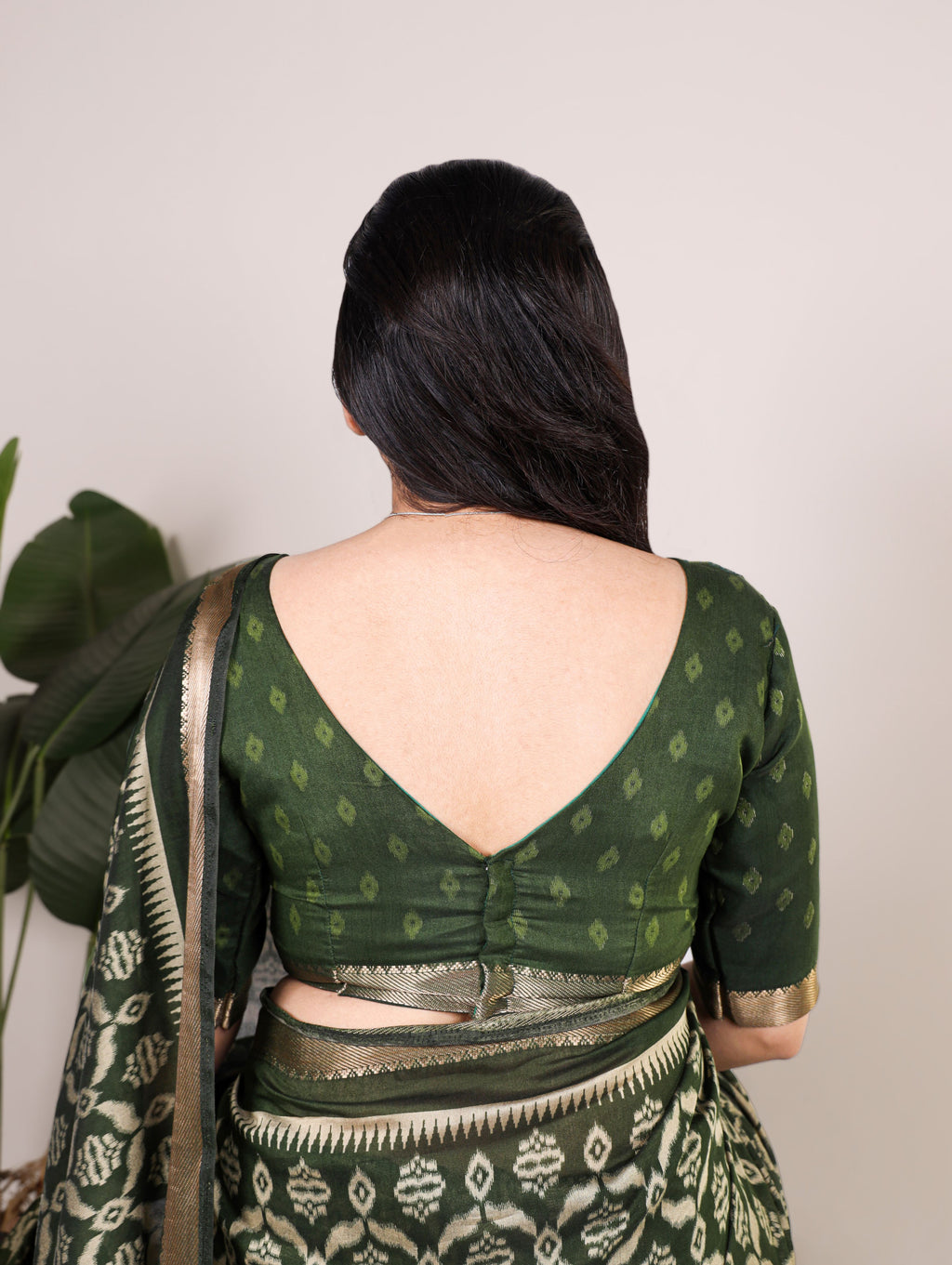 Viscose Chanderi Ikkat Printed Saree