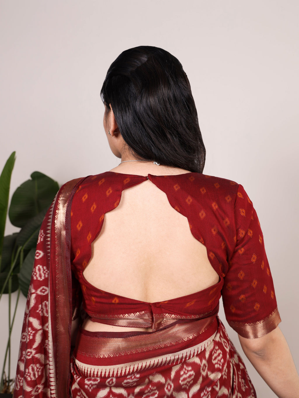Viscose Chanderi Ikkat Printed Saree