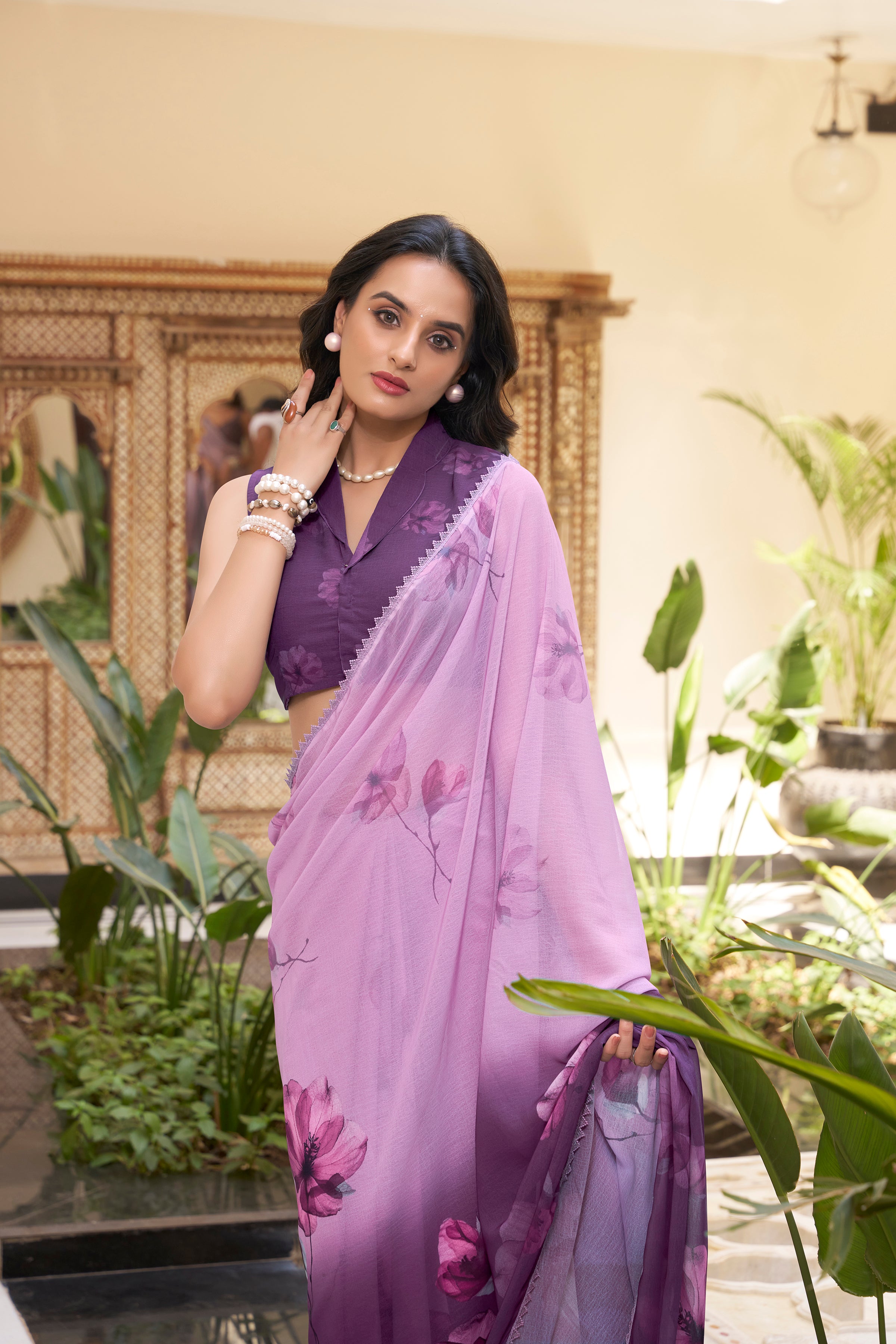 Floral Printed Saree For Women