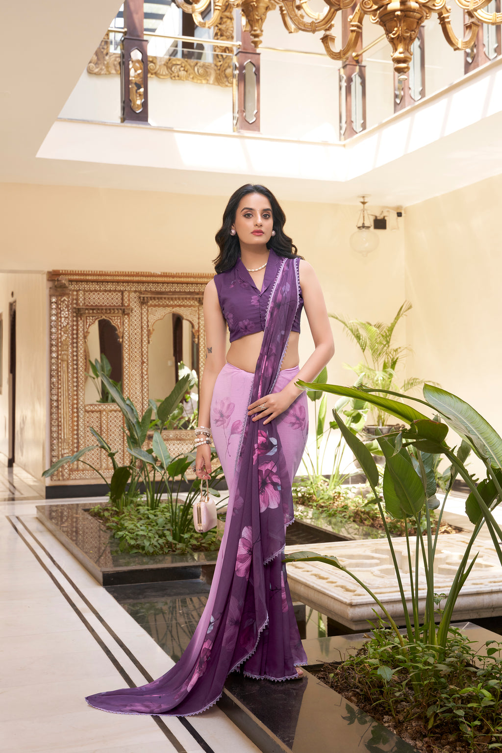 Floral Printed Saree For Women