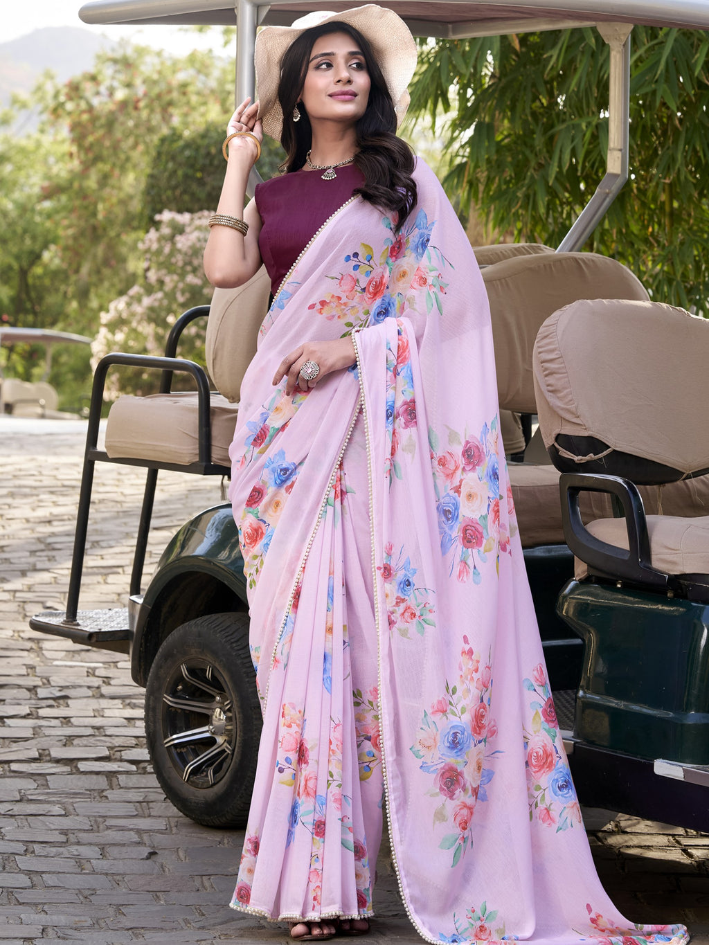 Floral Printed Saree For Women